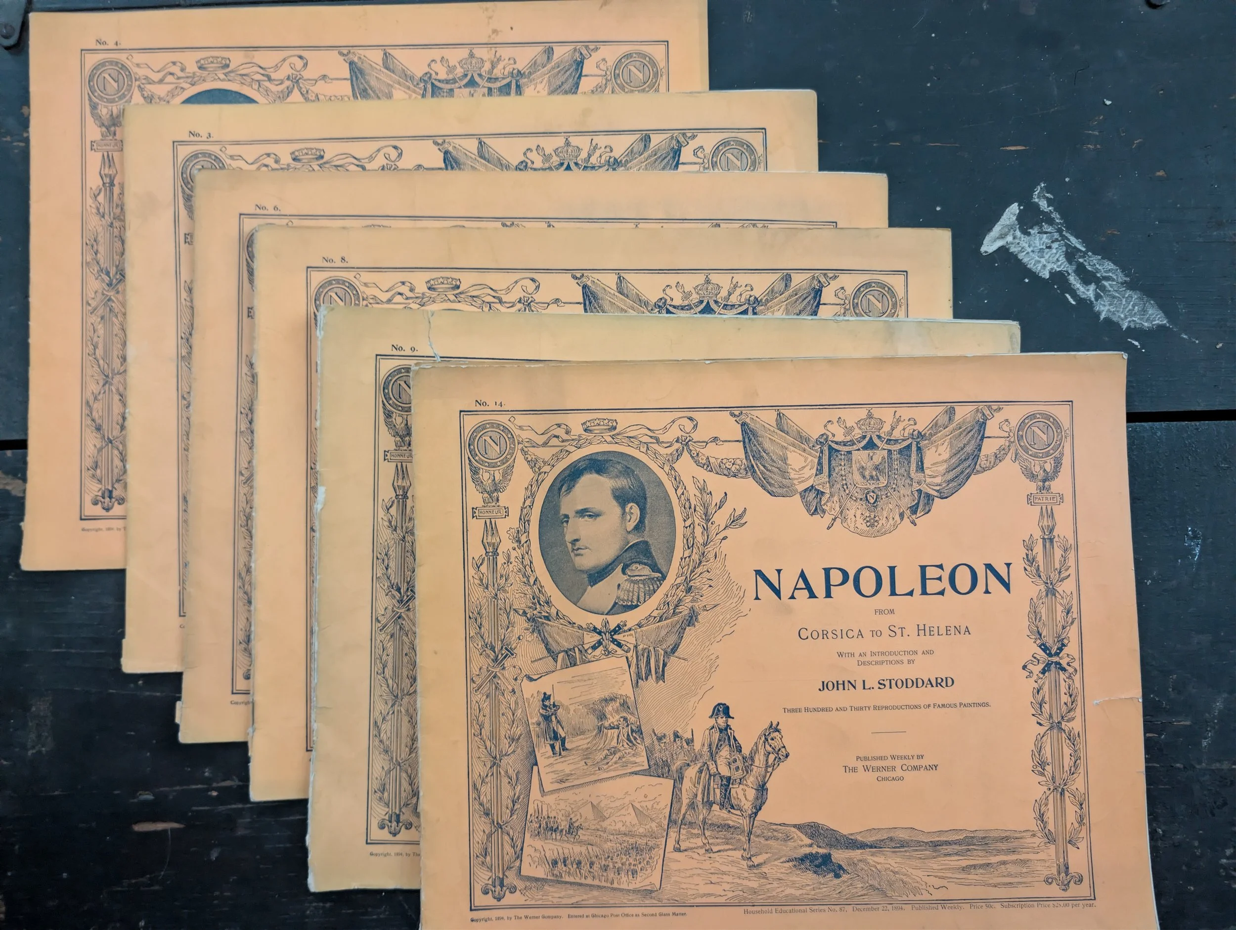 Antique (1894) Napoleon From Corsica to St. Helena Introduction by John L Stoddard : Illustrated. 10 Volumes out of 16 in the Series.