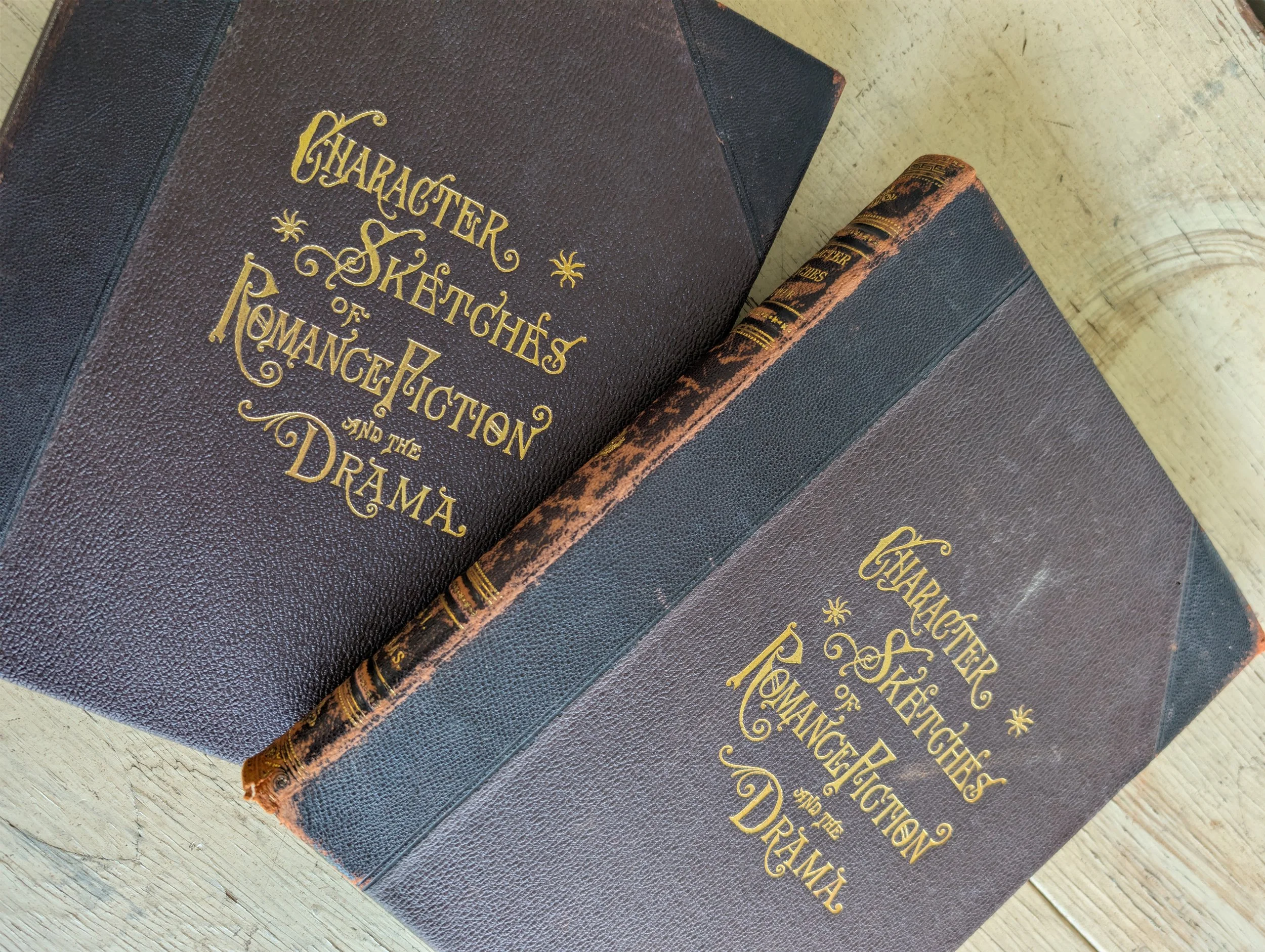 Antique (1896) Character Sketches Of Roamnce, Fiction and the Drama by Rev. E. Cobham Brewer, L.L.D. - Illustrated, Incomplete. Volumes 1 + 7 Only.