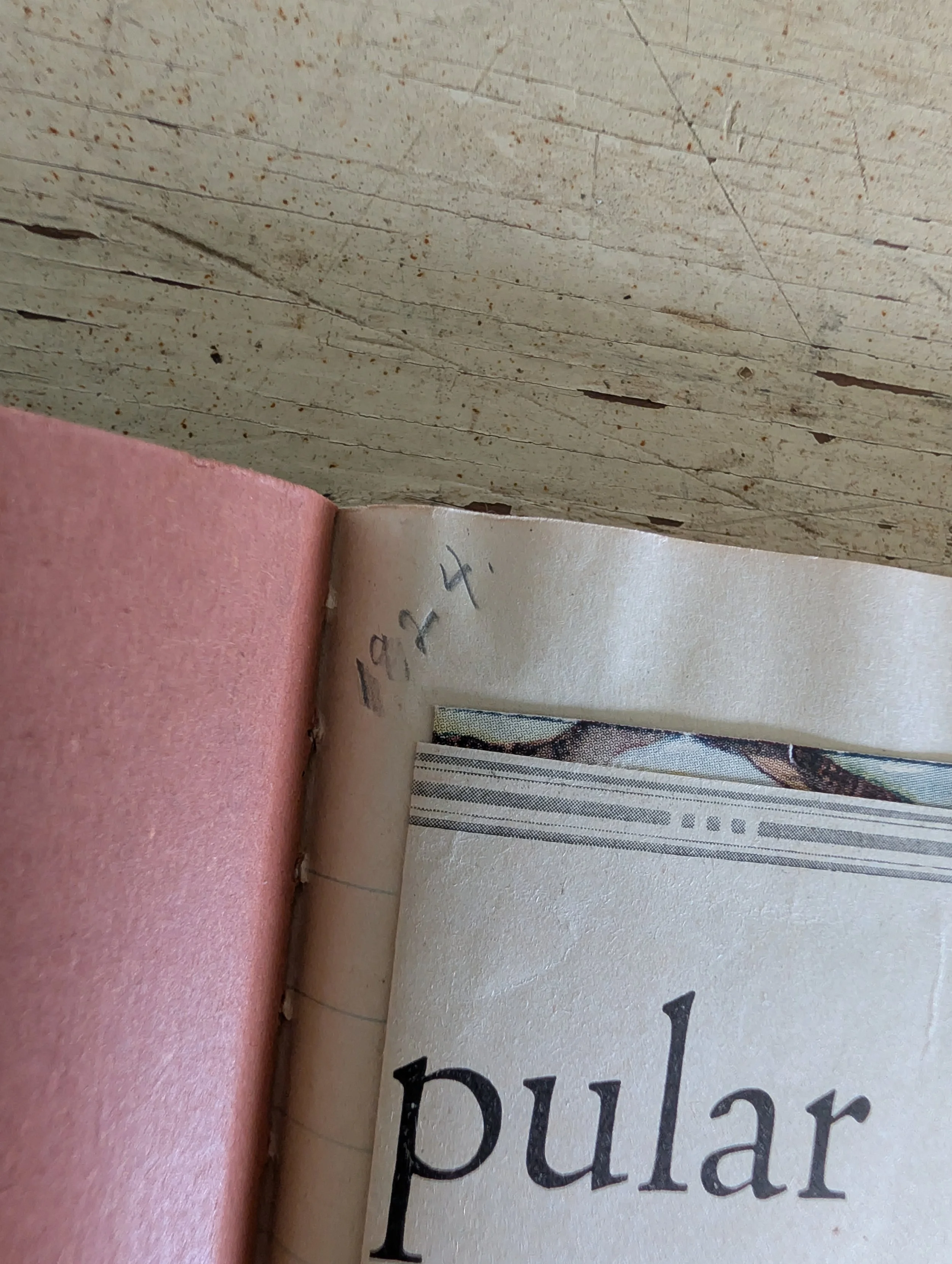 Antique (1924) Complete Original Handmade Scrapbook.