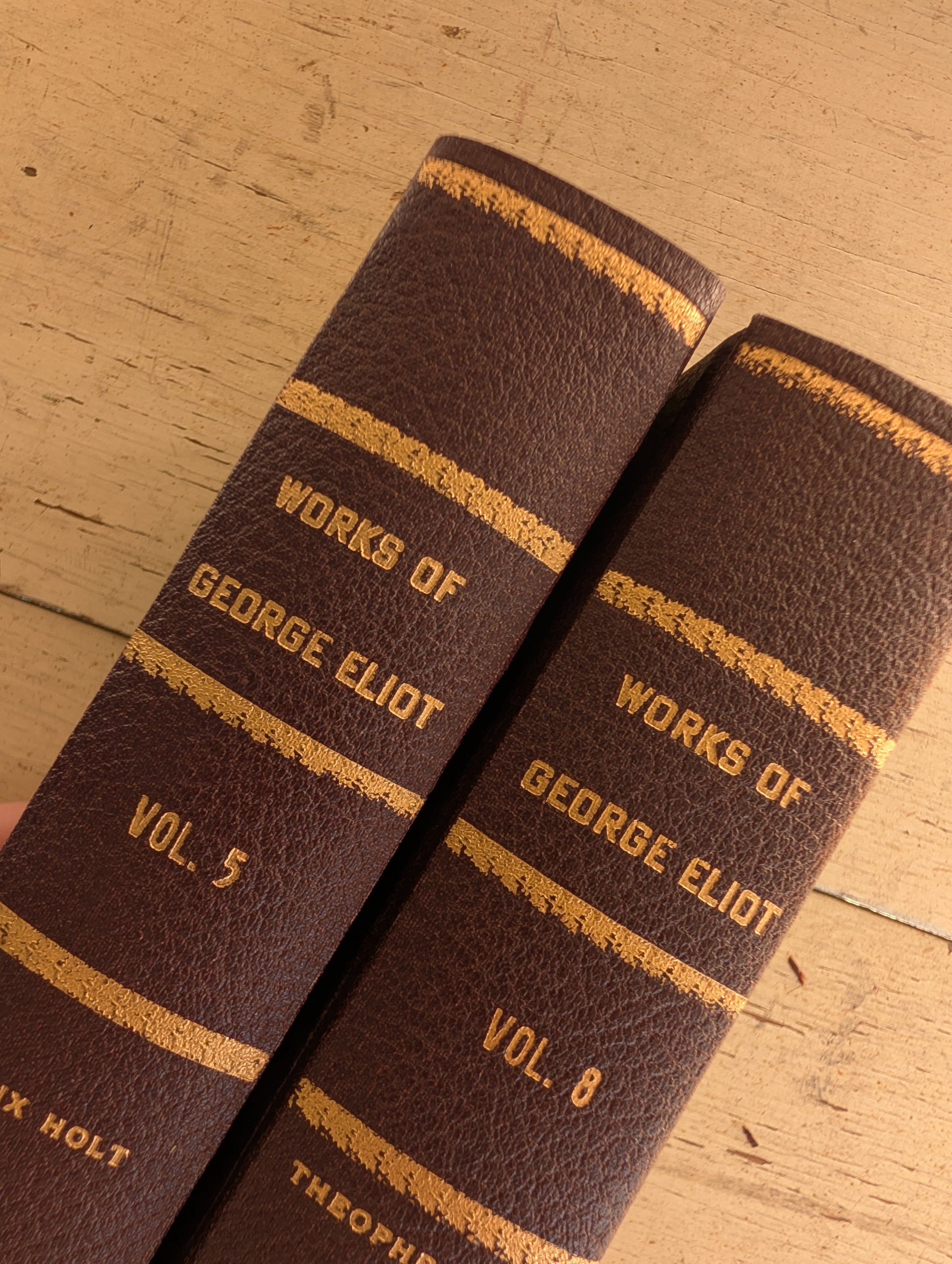 Antique (Undated : 1900s) The Works Of George Eliot - Incomplete. Volumes 5 + 8 Only. Illustrated.