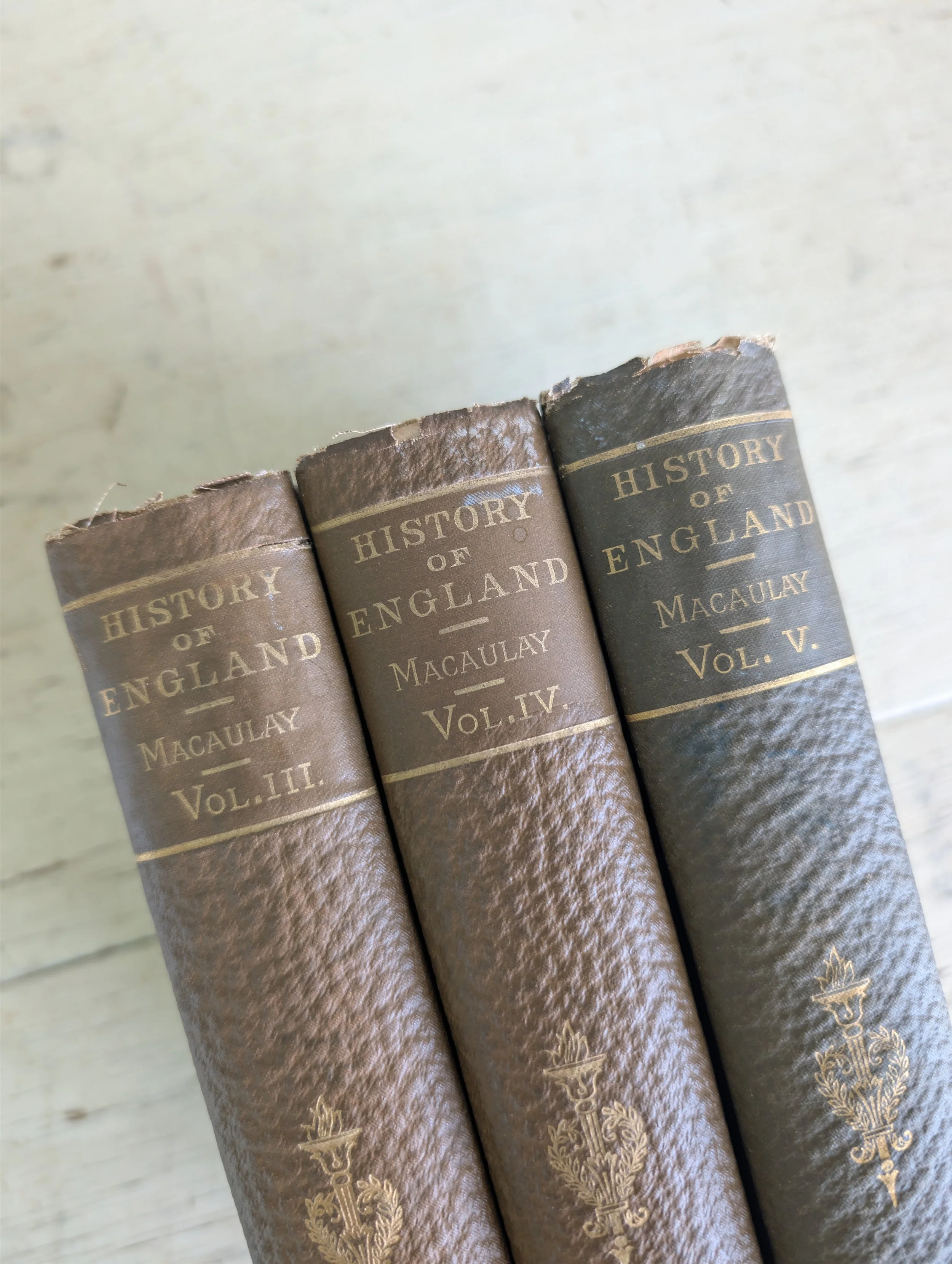 Antique (Undated : 1880s) The History Of England by Thomas Babington Macaulay - Volumes 3-5 Only. Incomplete.