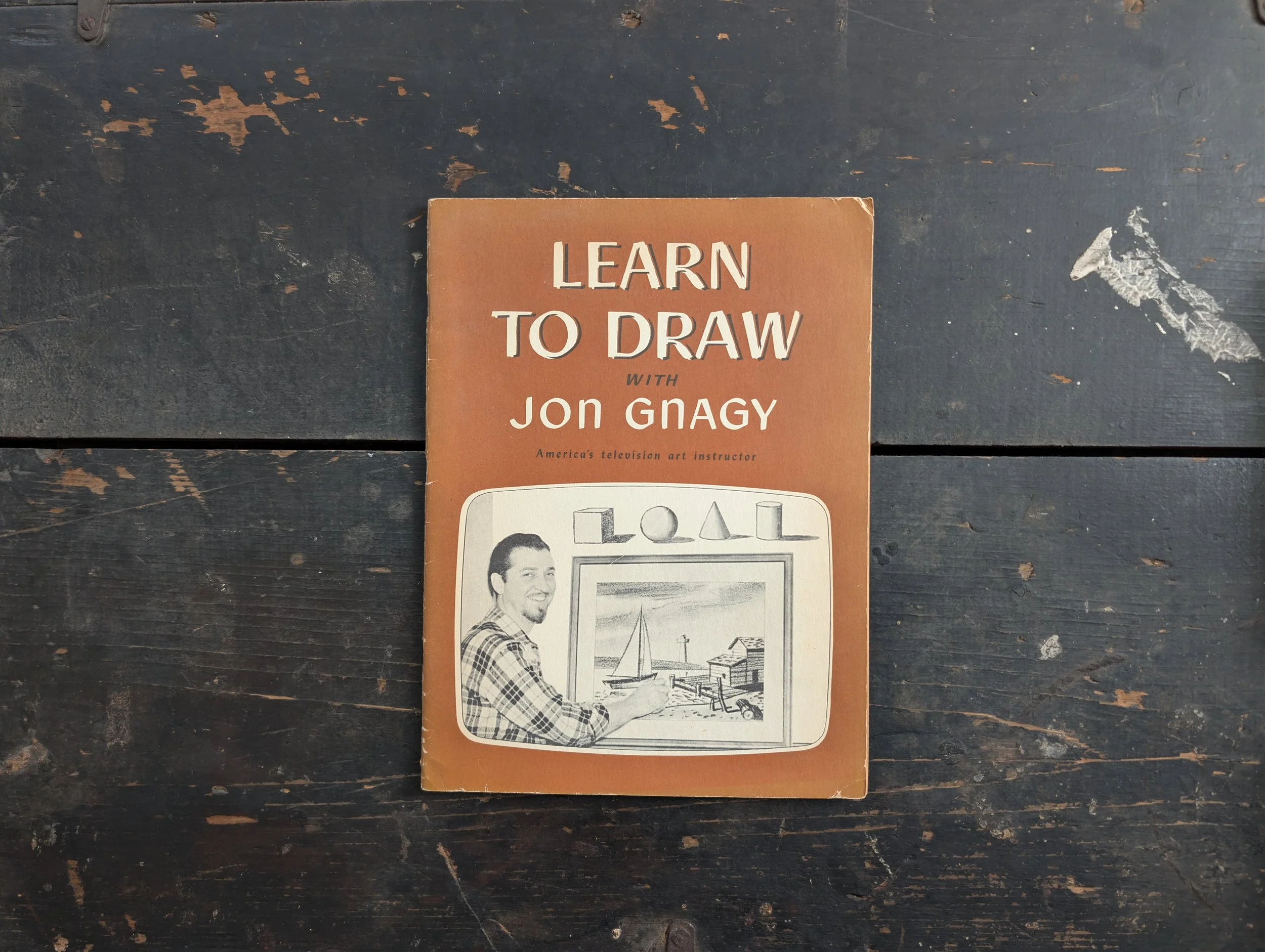 Vintage (1950) Learn To Draw With Jon Gnagy - Illustrated.