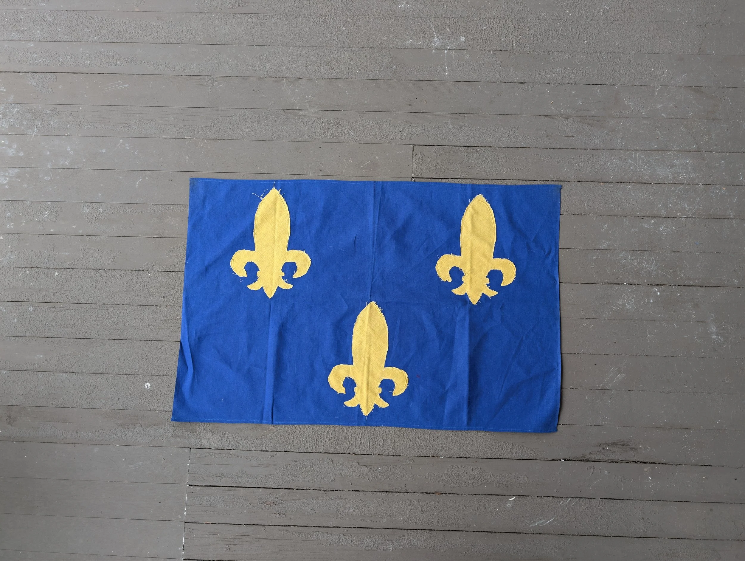 Vintage (1950's) Handmade French Royal Banner.