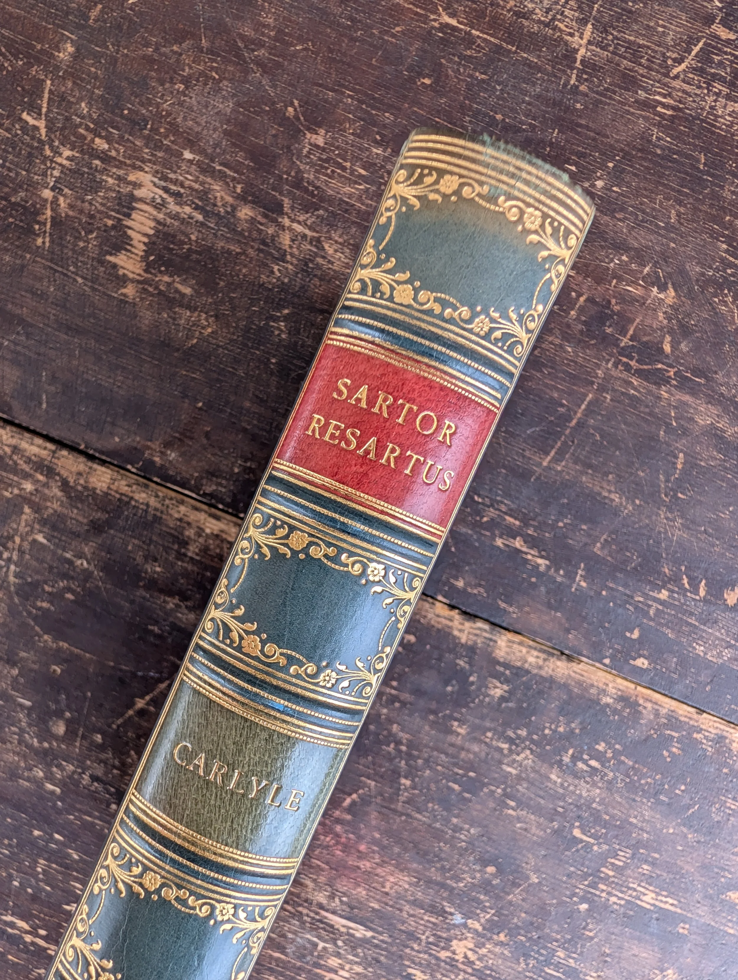 Antique (1898) Sartor Resartus : The Life & Opinions of Herr Teufelsdrockh by Thomas Carlyle - Illustrated. Rare, Fine Binding.