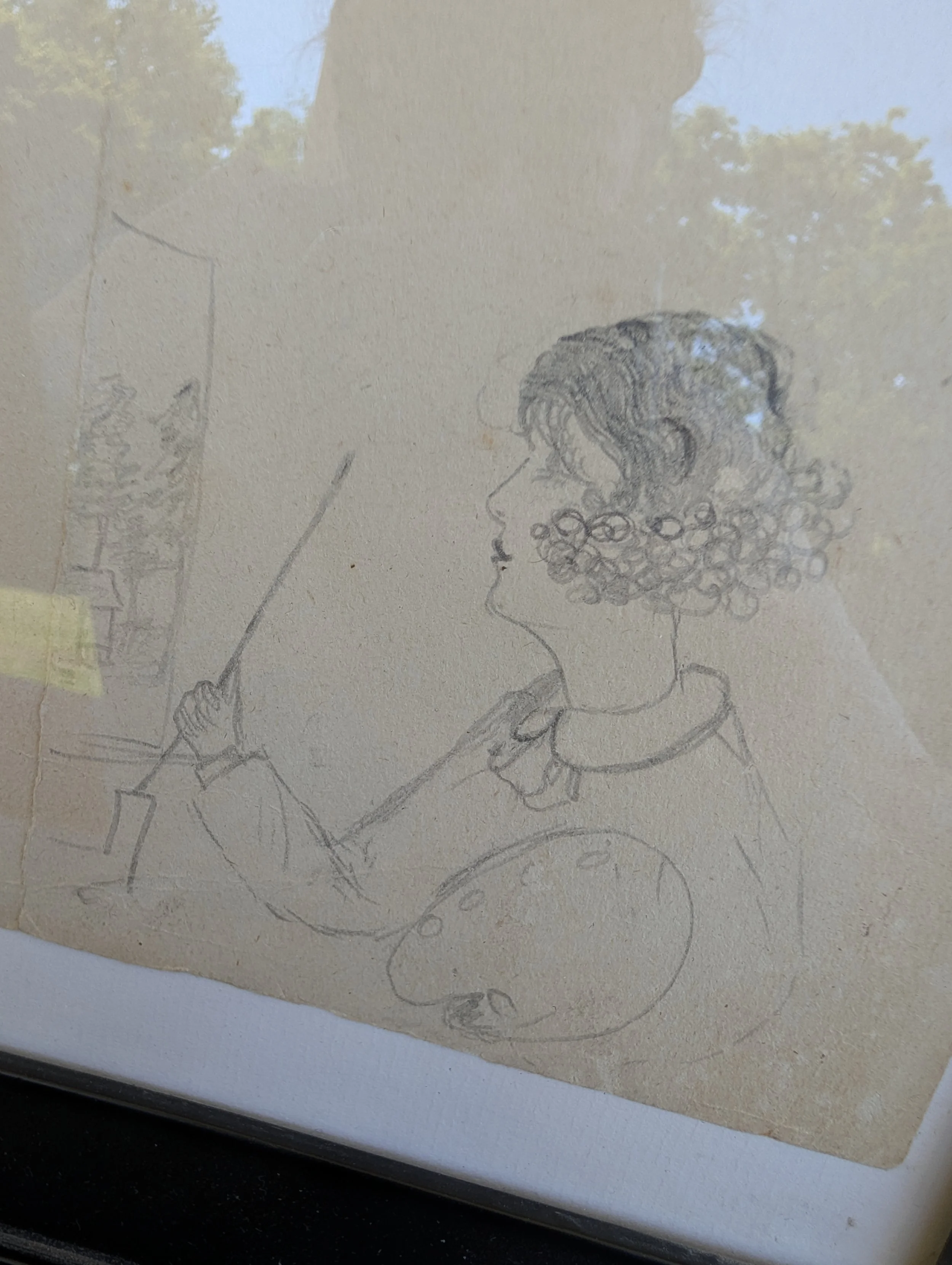 Antique (1923) Original Art : Flapper Sketches - Pencil On Paper by Anonymous Artist.