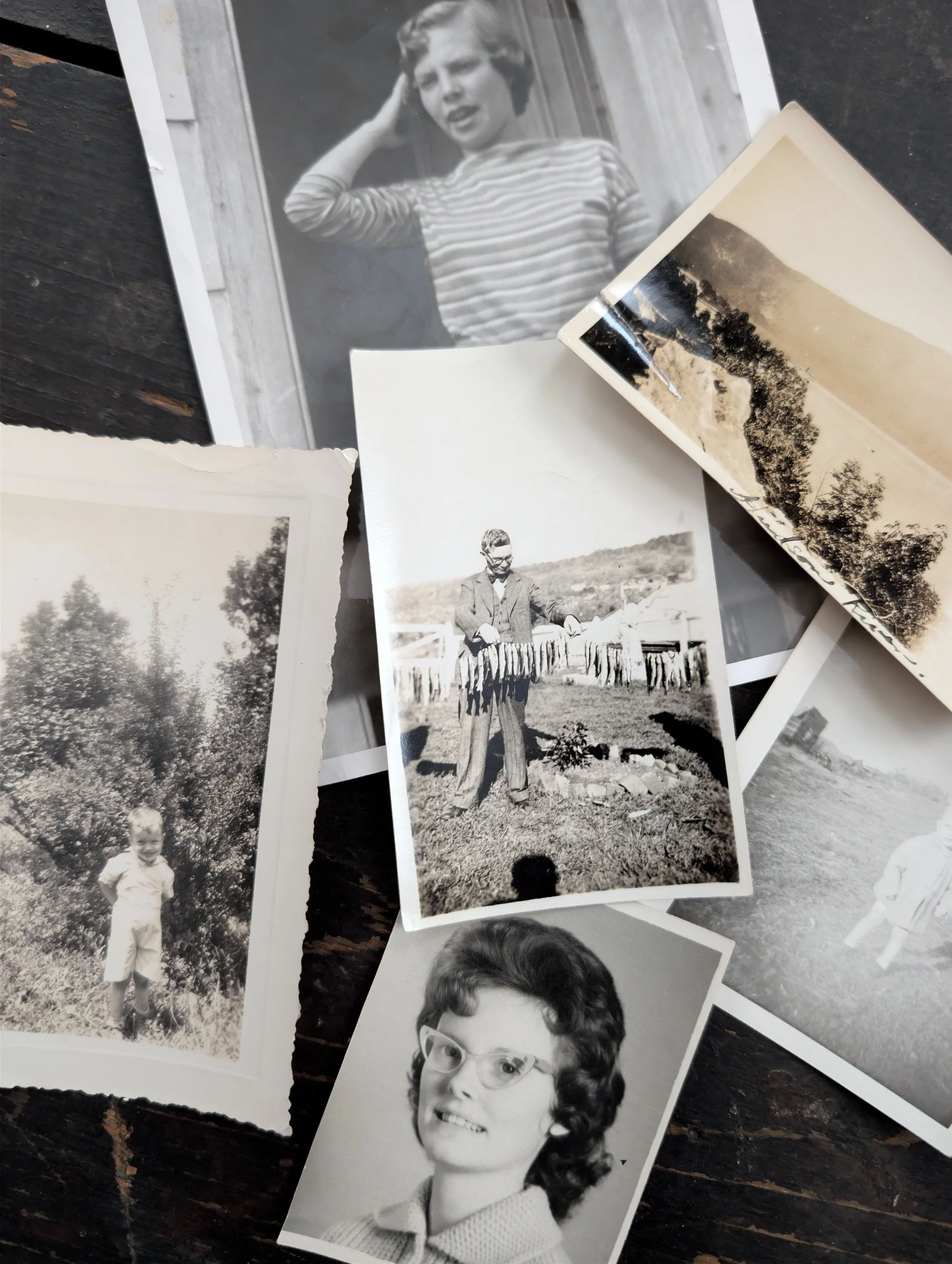 Six Vintage (1920s-1950s) Black + White Photographs.