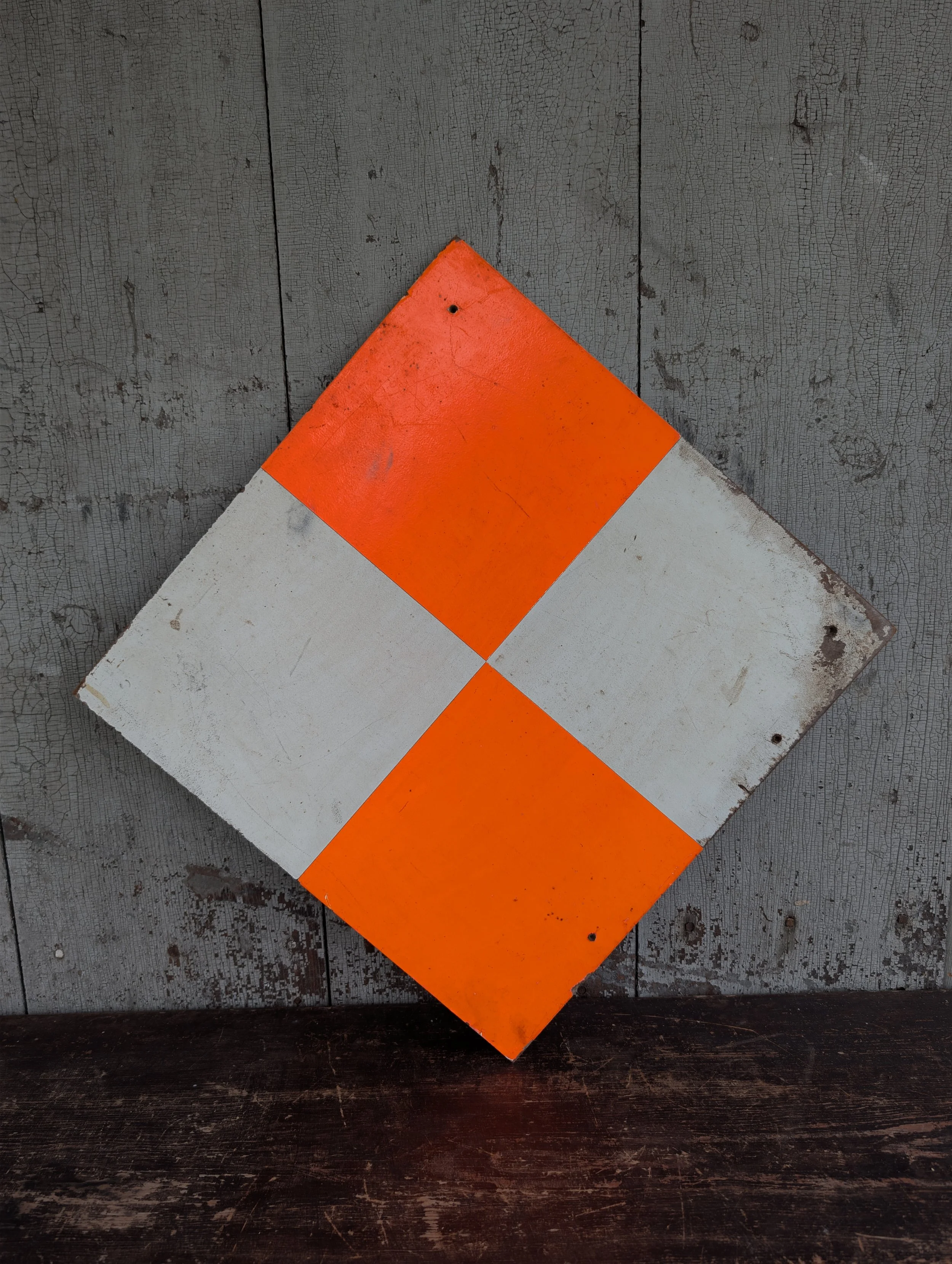 Vintage (1950s) Masonite Aerial Survey Target Sign From Maine.