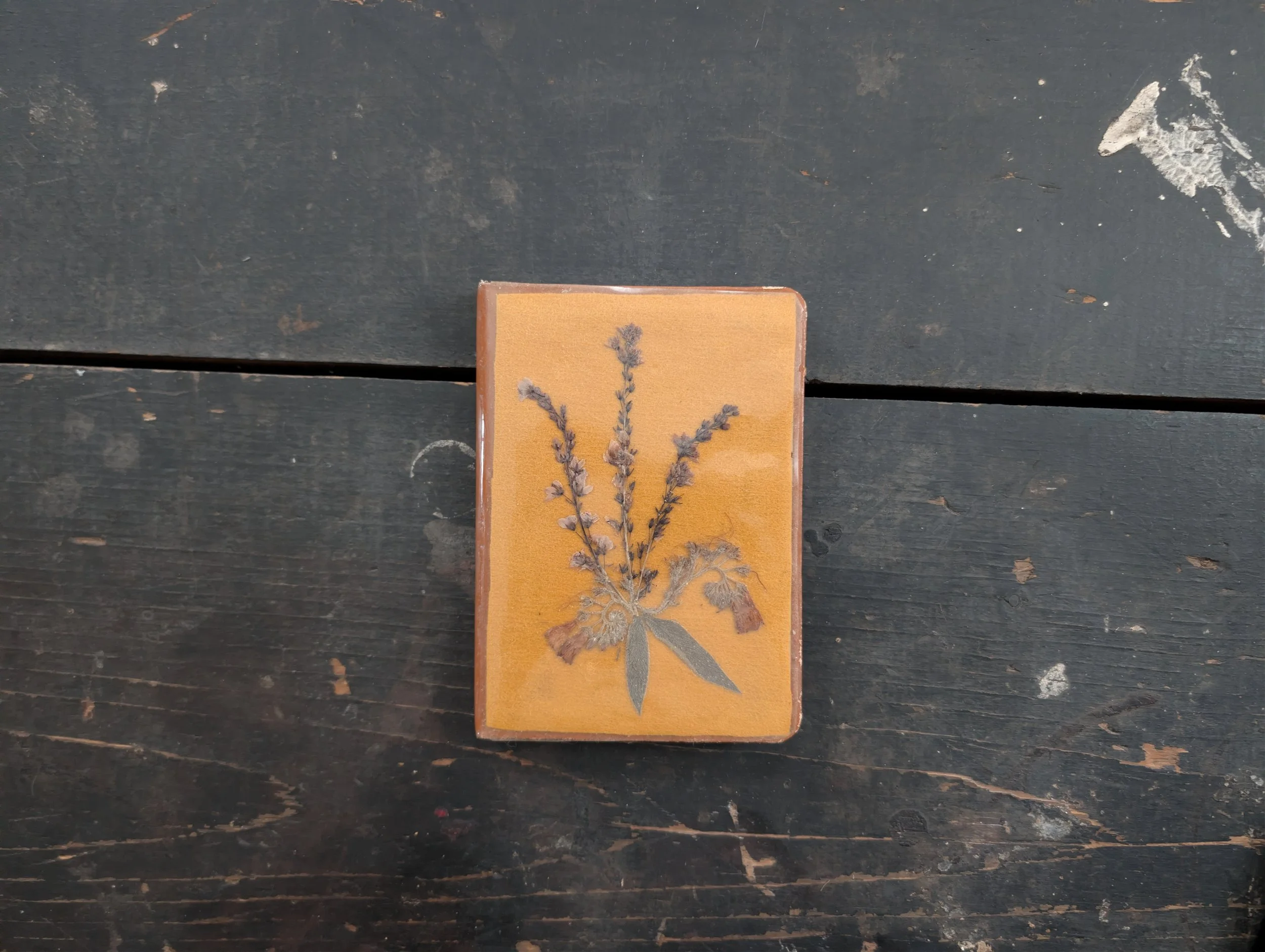 Vintage (1970's) Handmade Pressed Flower Address Book (Blank).