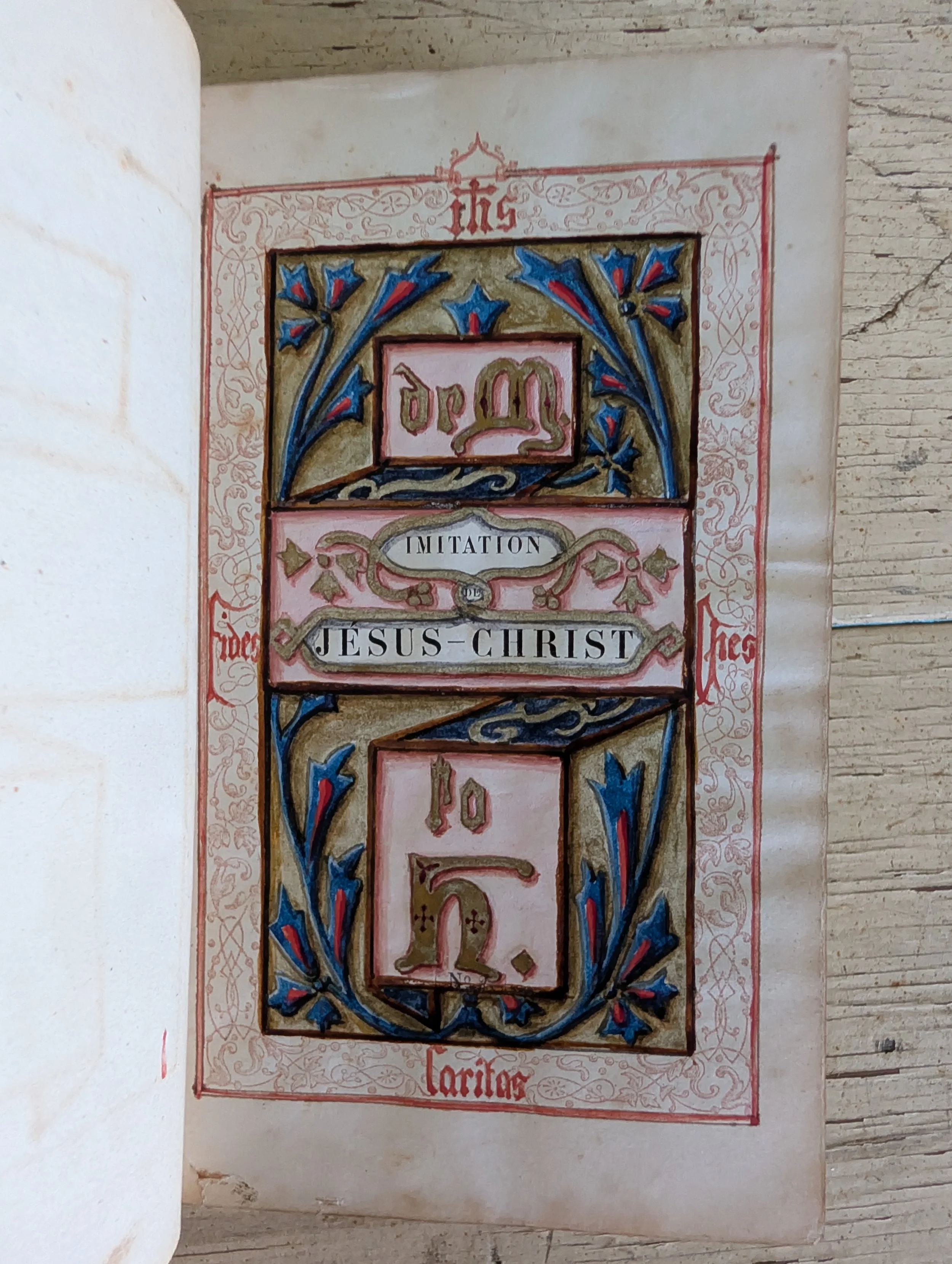 Antique (1853) The Imitation Of Christ (L'Imitation de Jesus-Christ) - Text In French. Illustrated.