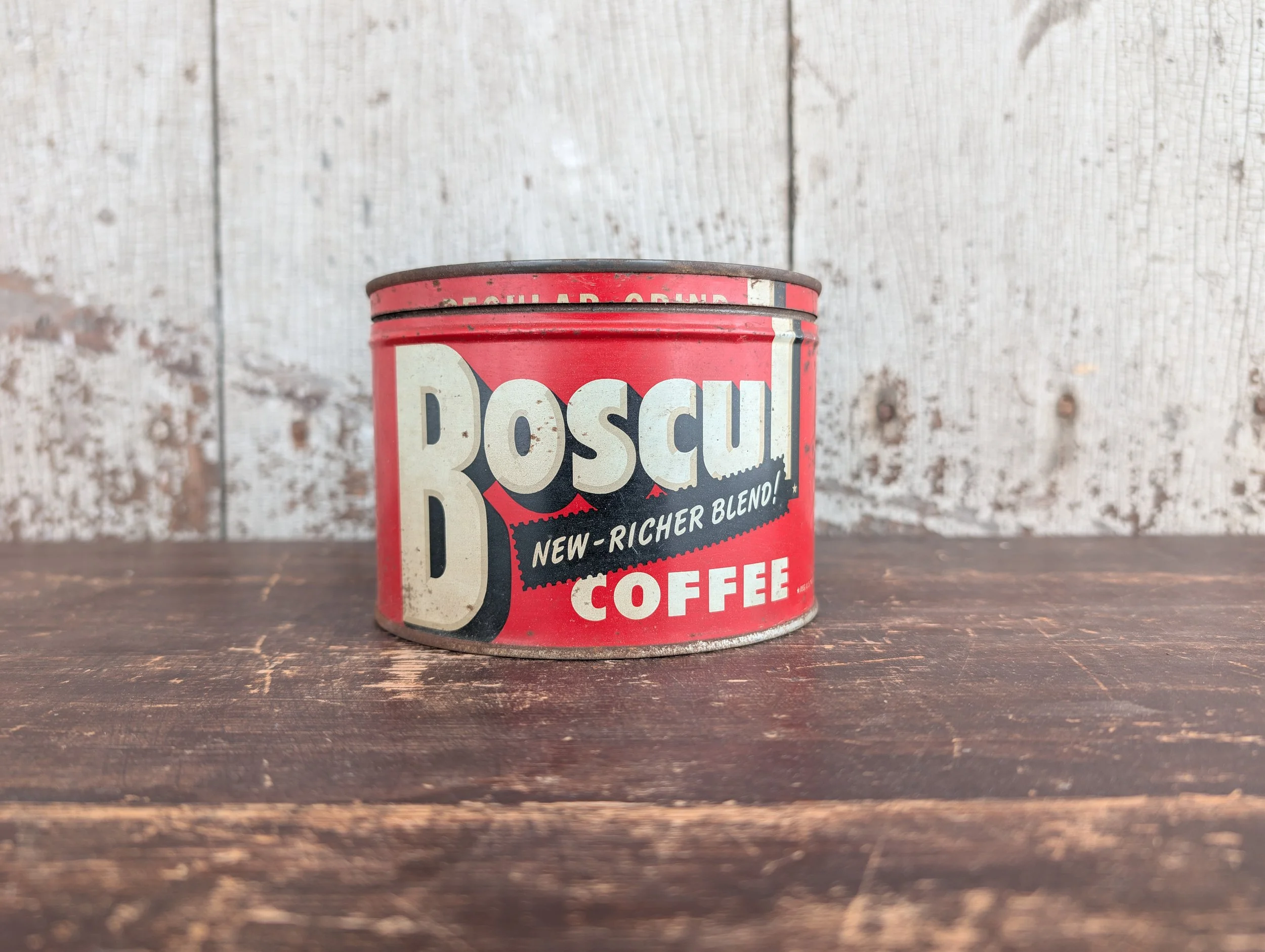 Vintage (1947) Boscul Coffee Tin.