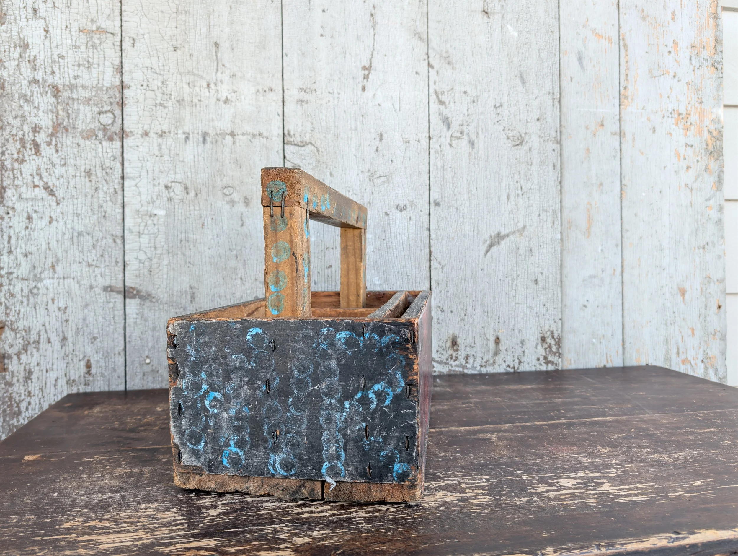 Vintage (1950's) Signed Wooden Caddy.