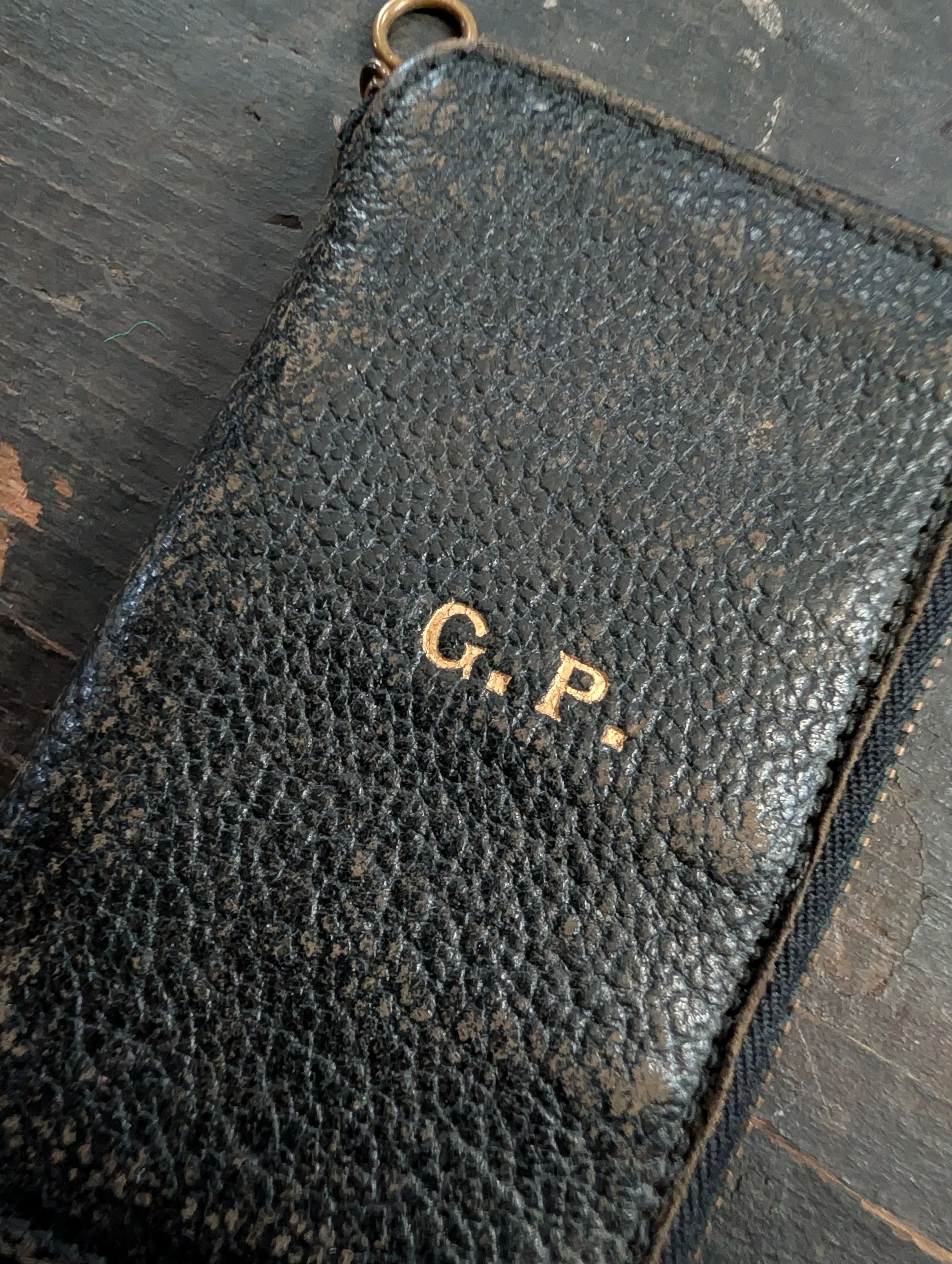 Vintage (1960s) Leather Coin Purse/Holder - Initials "G.P"