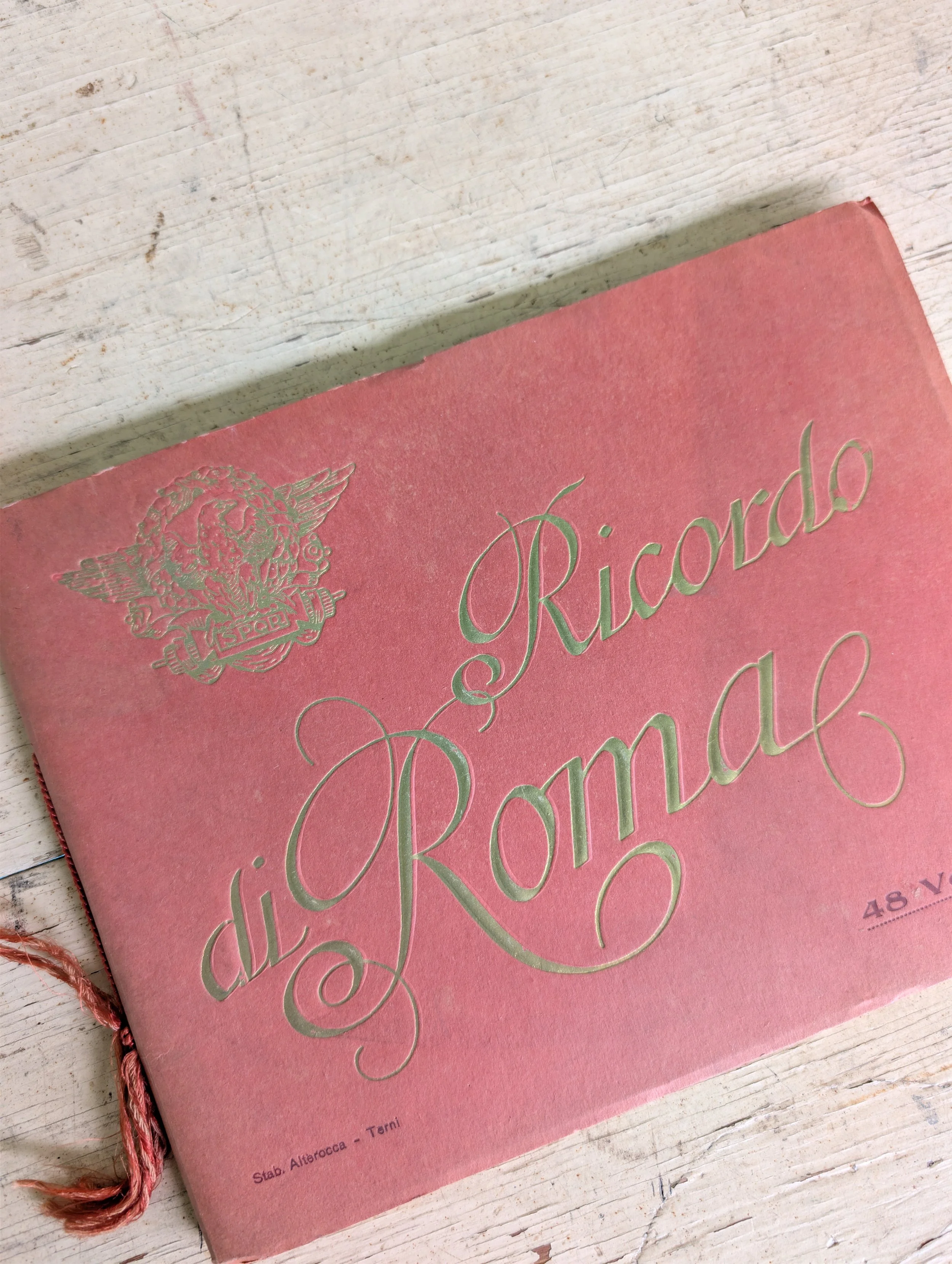 Antique (1920s) Ricordo di Roma (Souvenir Of Rome) - Italian Travel Souvenir Book.