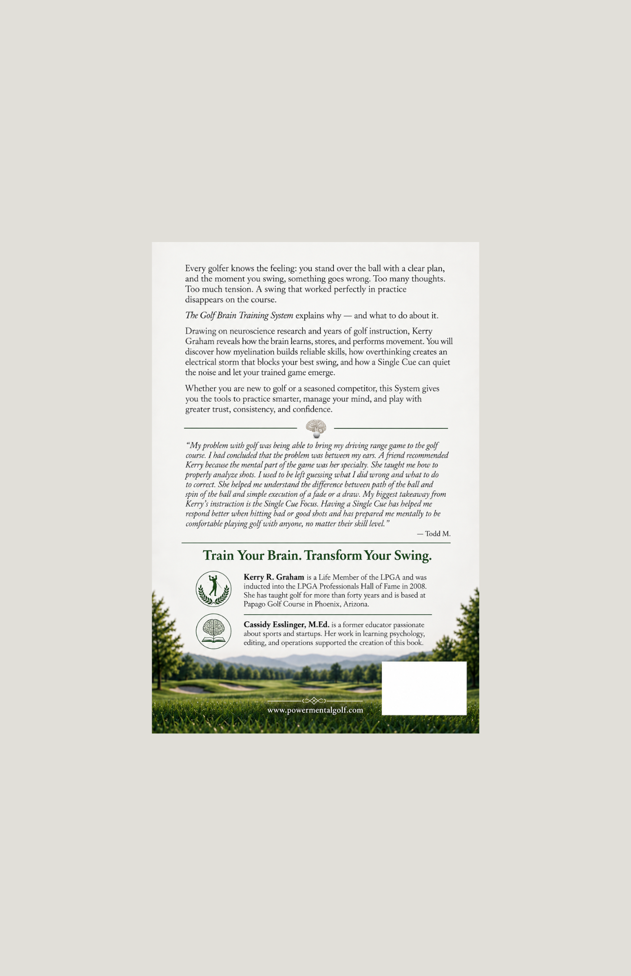 The Golf Brain Training System Back Cover.png