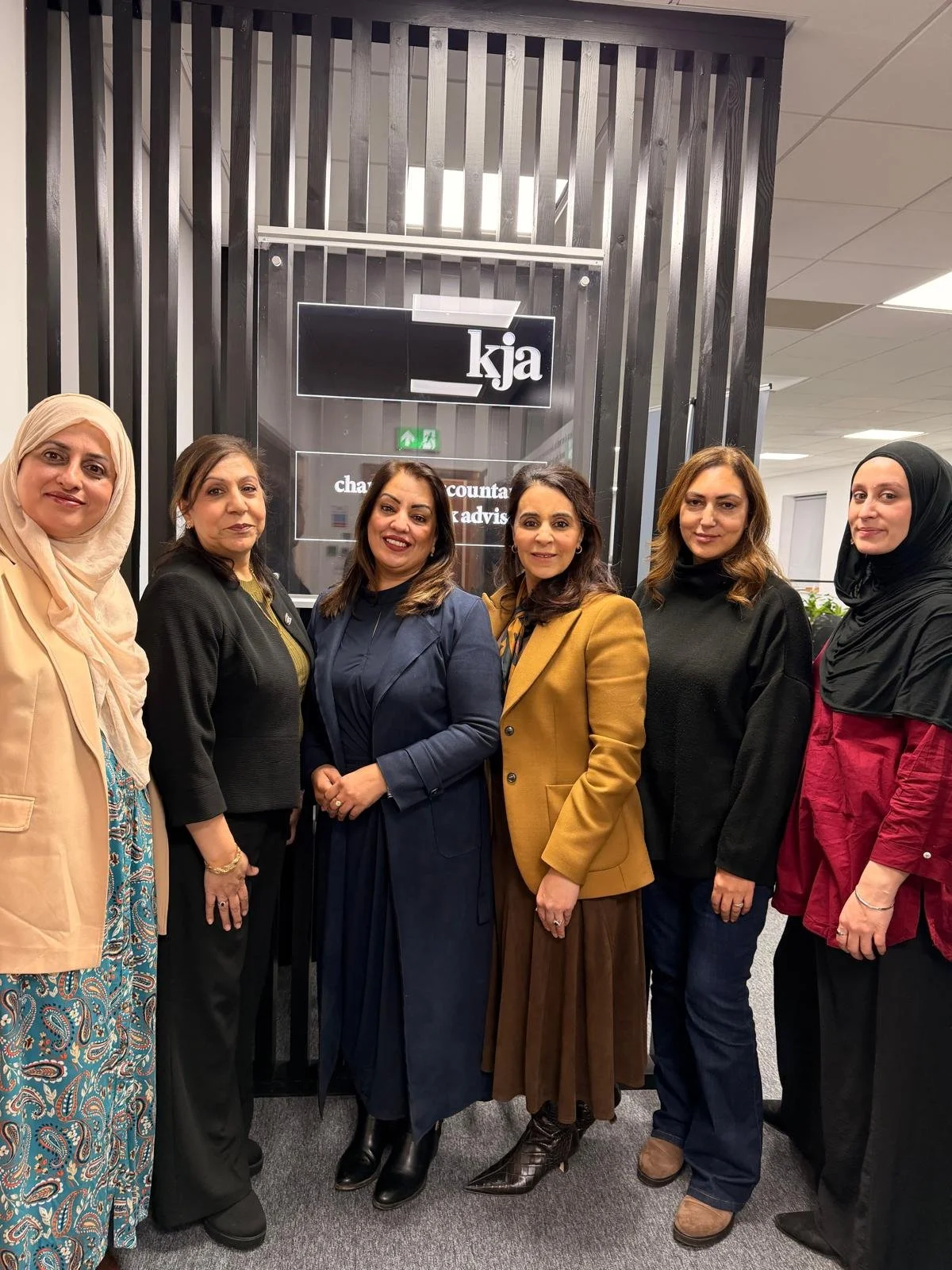 Founders Raheela, Farkhanda and Nasreen with Naz Shah MP, Naheed and Zainab