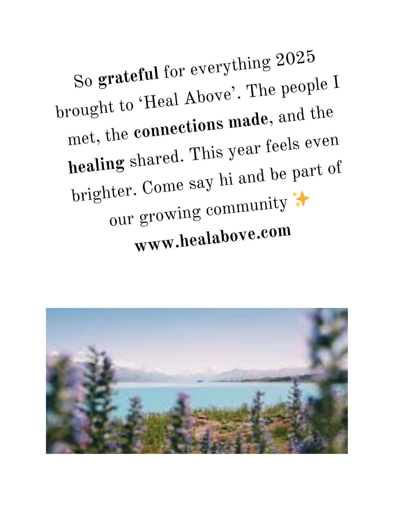 I really want to thank the community of people who have made the last year so special. My healing path has opened the door for meeting new people, connections and true change. I can&rsquo;t wait to see what 2026 brings and I am so thankful for being 