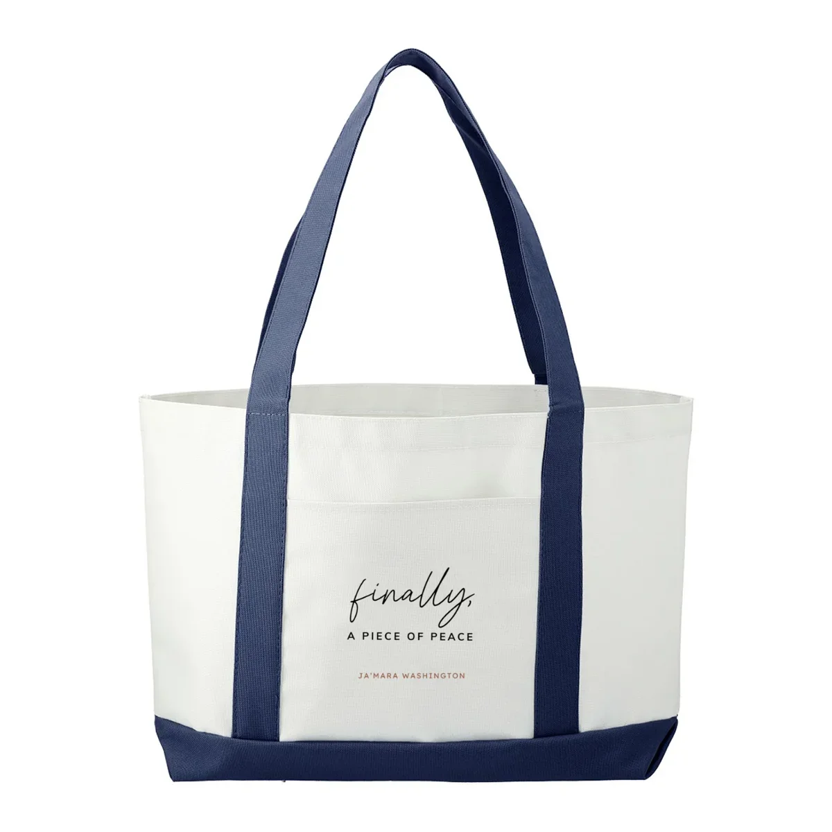 Finally, a Piece of Peace Tote - Blue