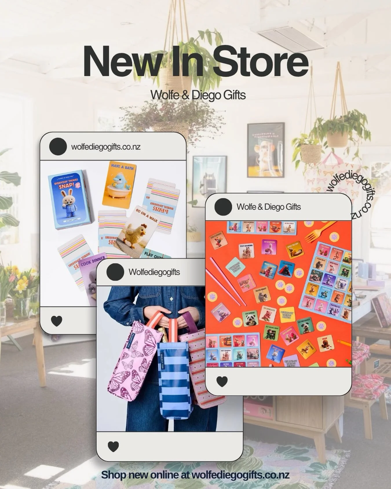 New arrivals have landed and we couldn&rsquo;t be more excited! Thoughtfully chosen gifts, games and everyday favourites are now in store and online. 
Come and discover something new 🥳

Shop online @ Wolfediegogifts.co.nz
#nzgifts #nzgiftshop #shopl