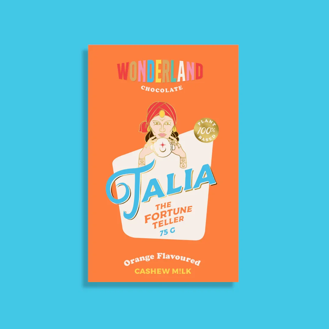 Wonderland Orange Cashew Milk Chocolate | Vegan Dairy Free Chocolate Bar