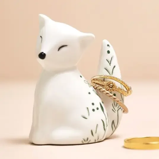 Ceramic Fox Ring Holder