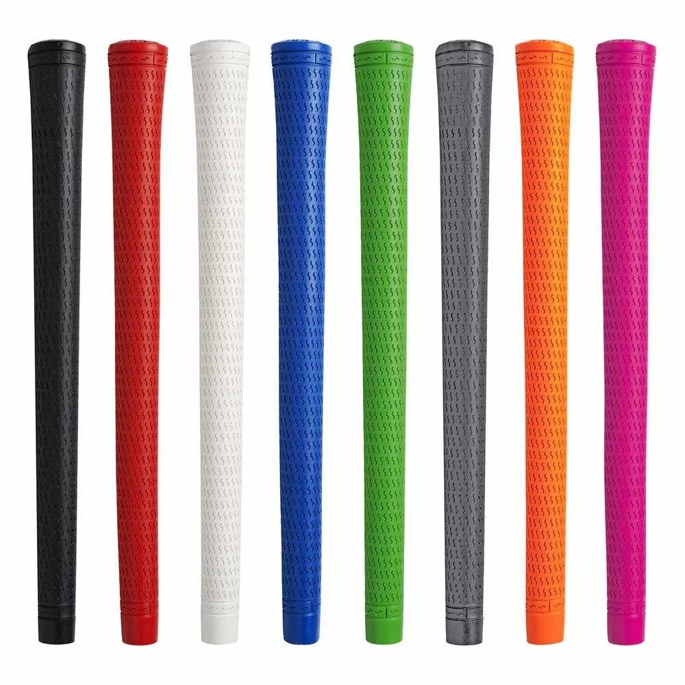 Assorted golf grips in a range of vibrant colors available at Southside Golf Co.