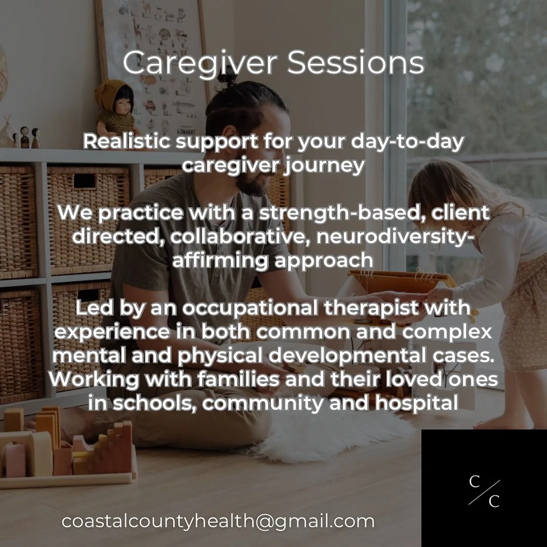 NEW SERVICE ALERT π¨ 
We know that being a caregiver can be challenging sometimes. We’re here to support you through your unique caregiver situation π«Άπ»
Reach out with any questions! 
#ot #occupationaltherapist #occupationaltherapy #private
