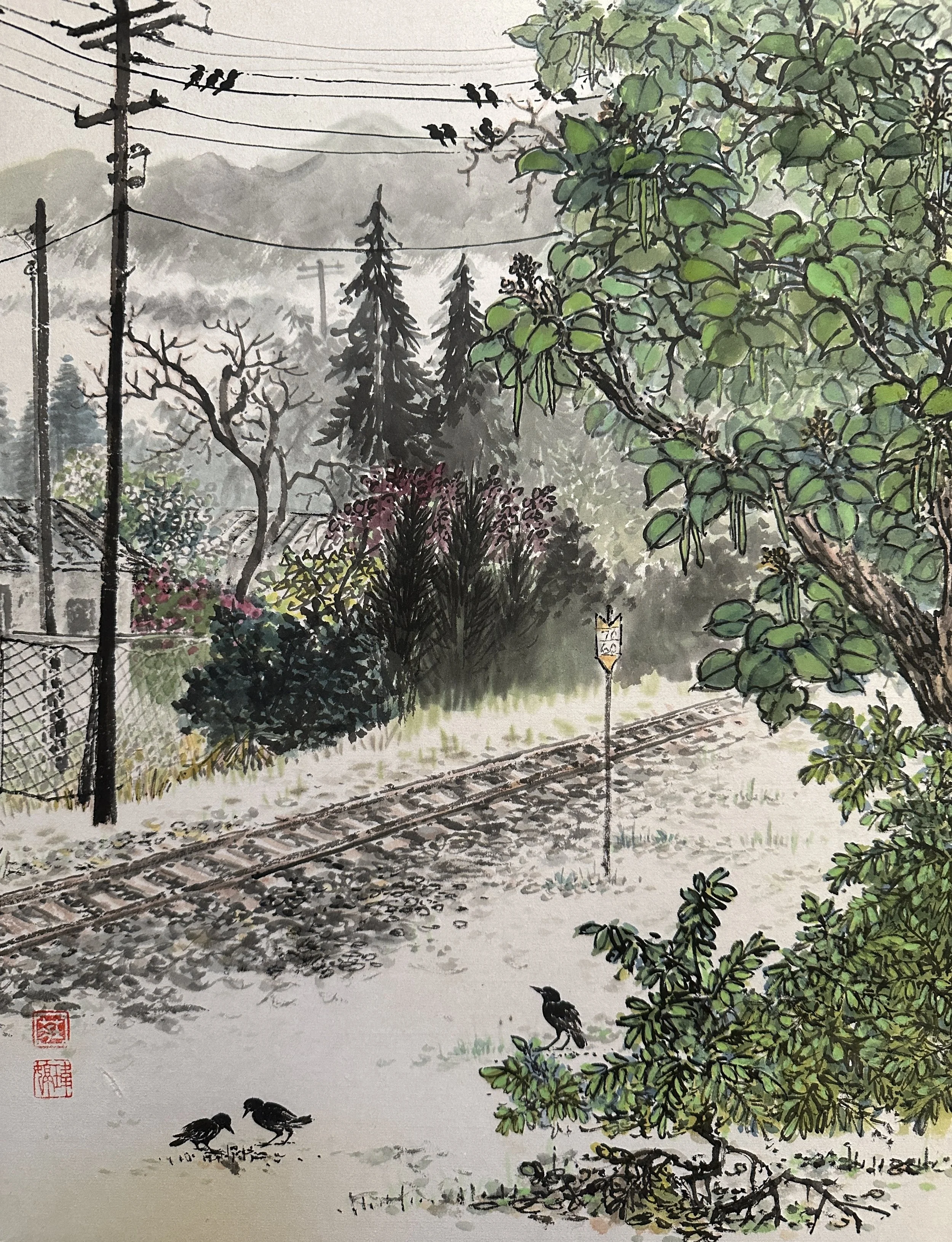 Wei-Ting Chuang Morning Railway at Santa Rita Rd_East Asian Brush_2025_1 - Wei-Ting Chuang.jpg