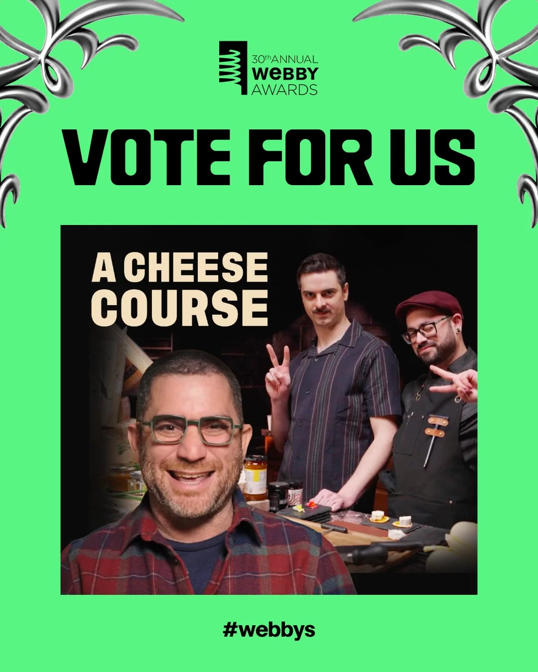 Would you take a moment for a small cheese podcast and hit that link in bio to vote? We're too excited!