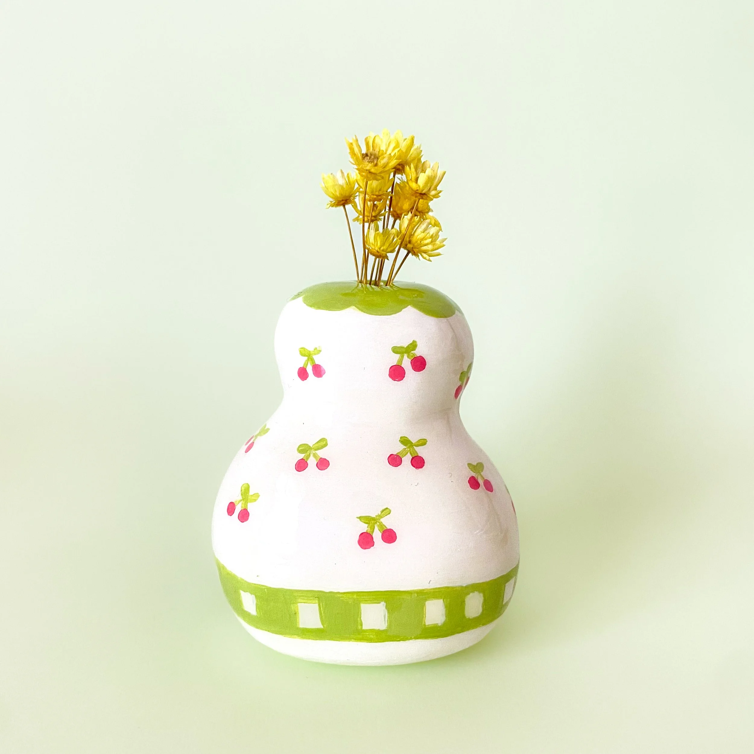 Cherry Mini Vase (Green)