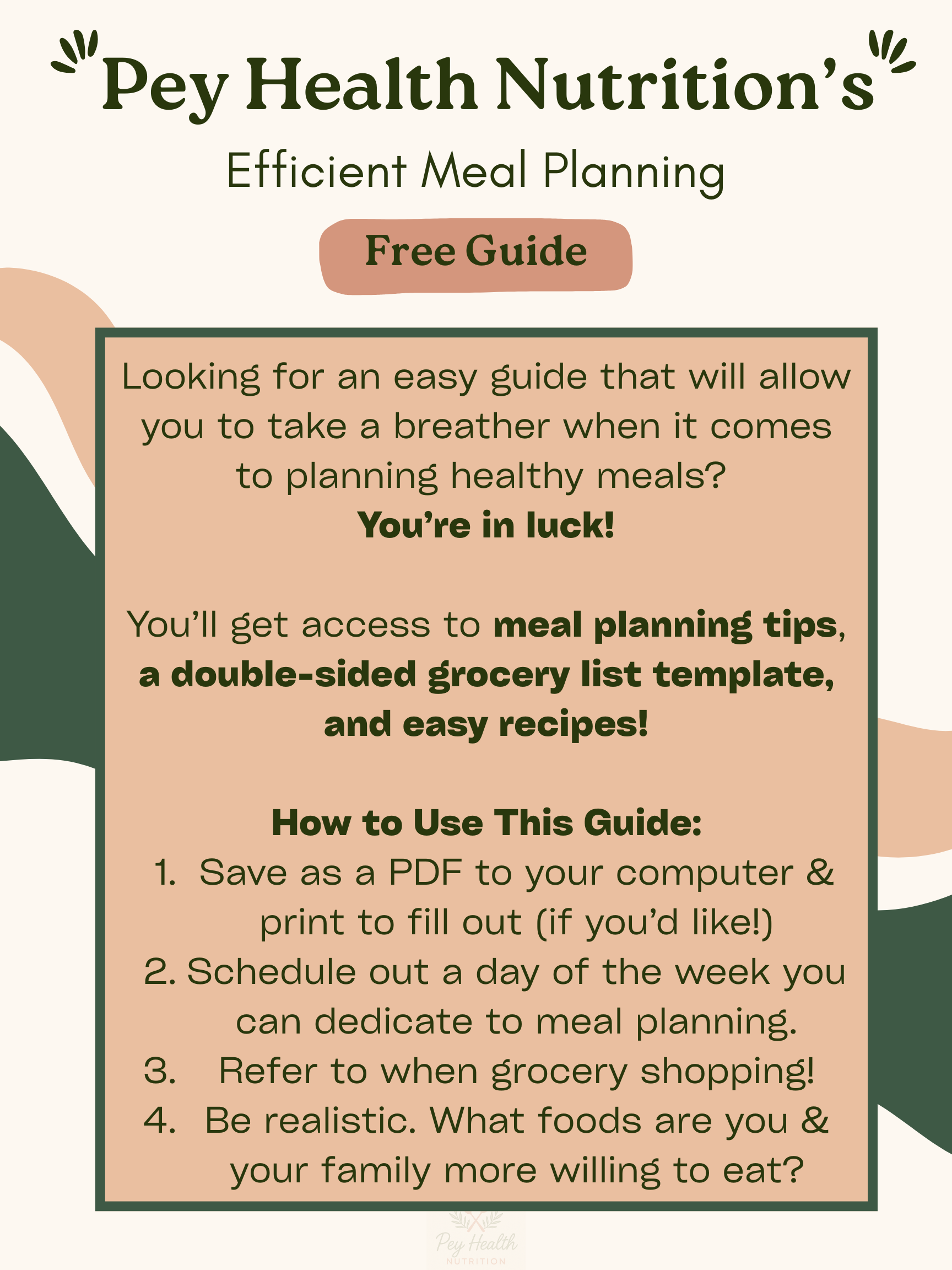 Efficient Meal Planning Guide Freebie
