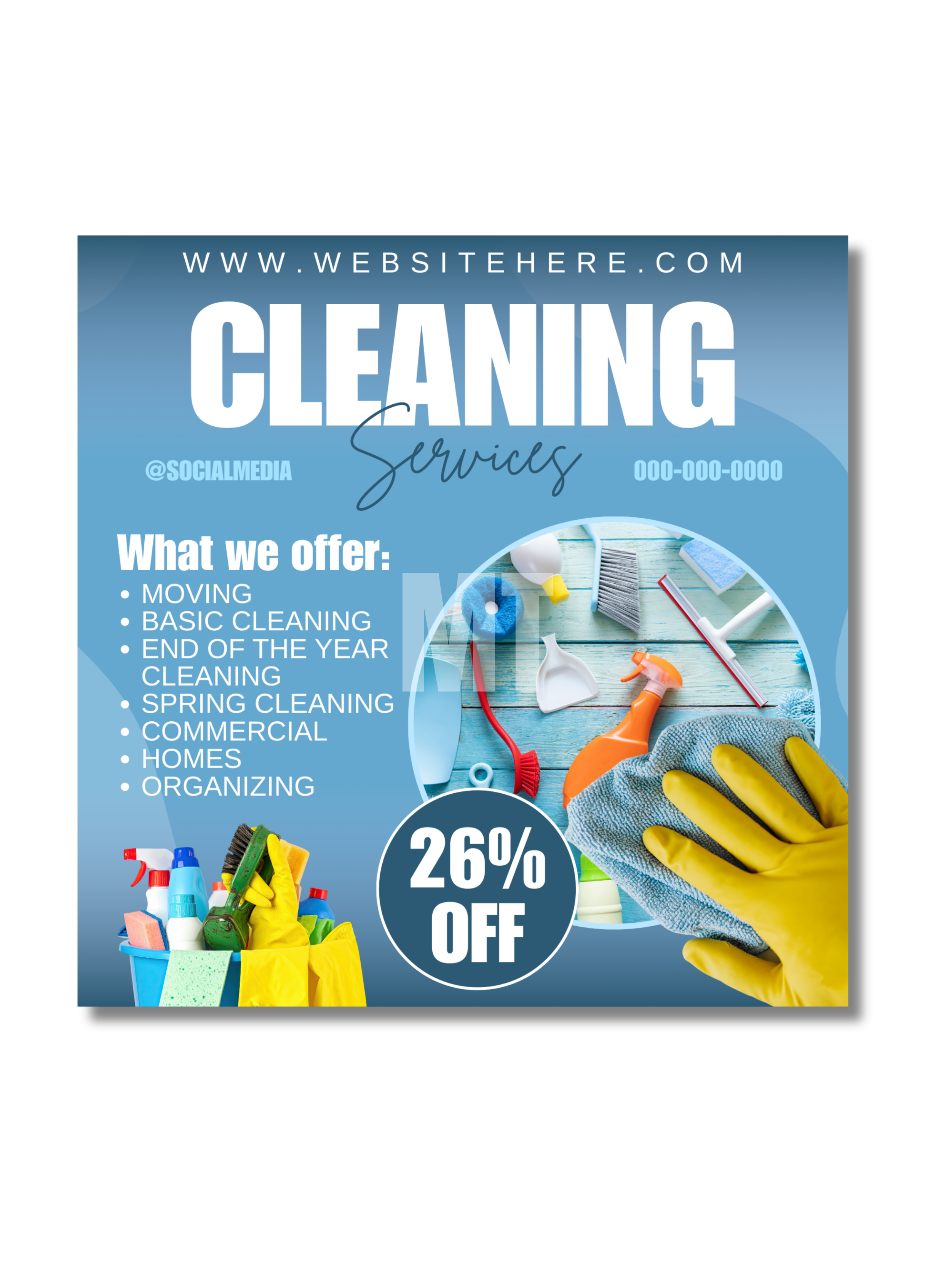 Cleaning Company Flyer (Editable Canva Template)