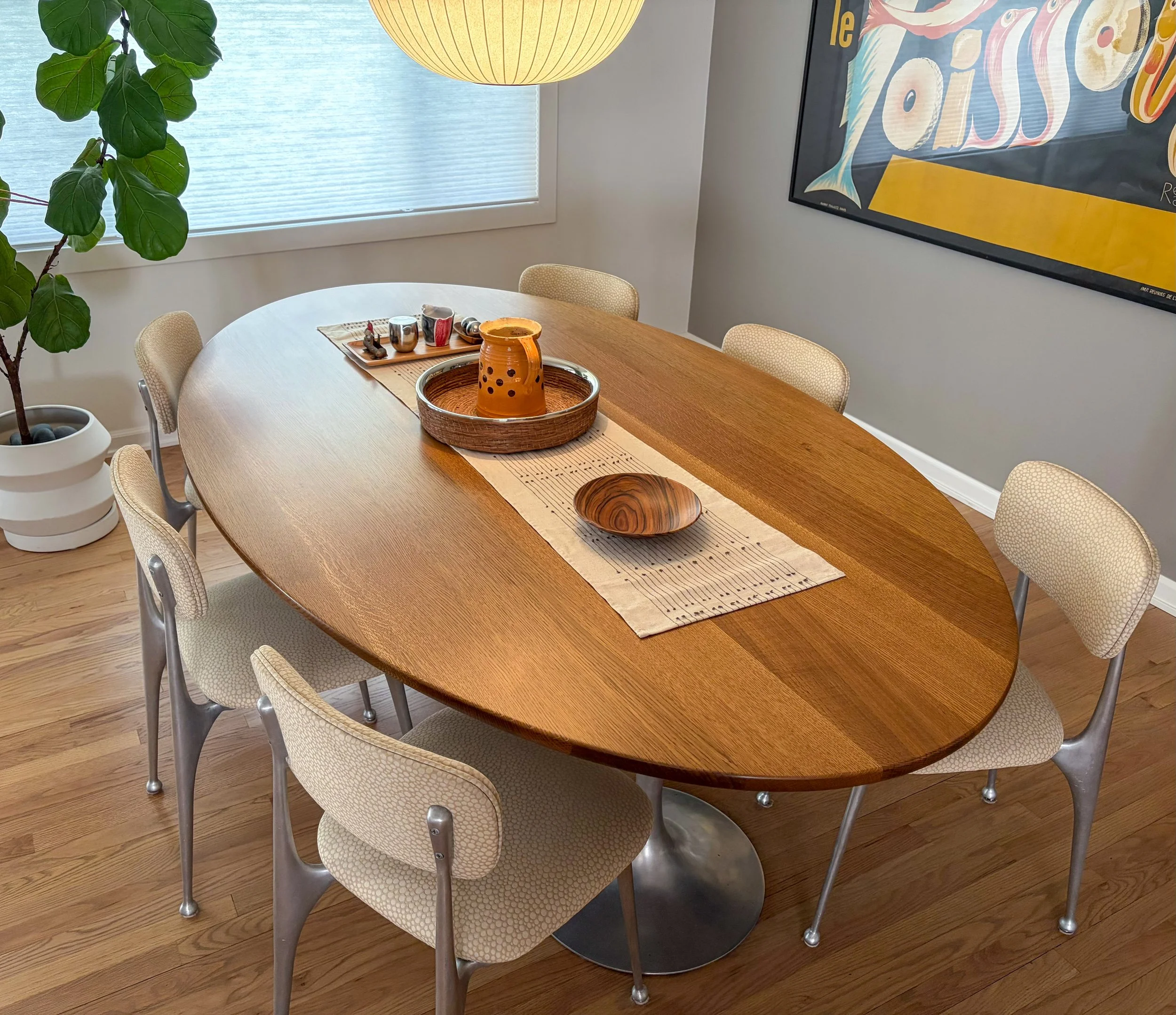 Oval Rift Sawn White Oak Dining Table