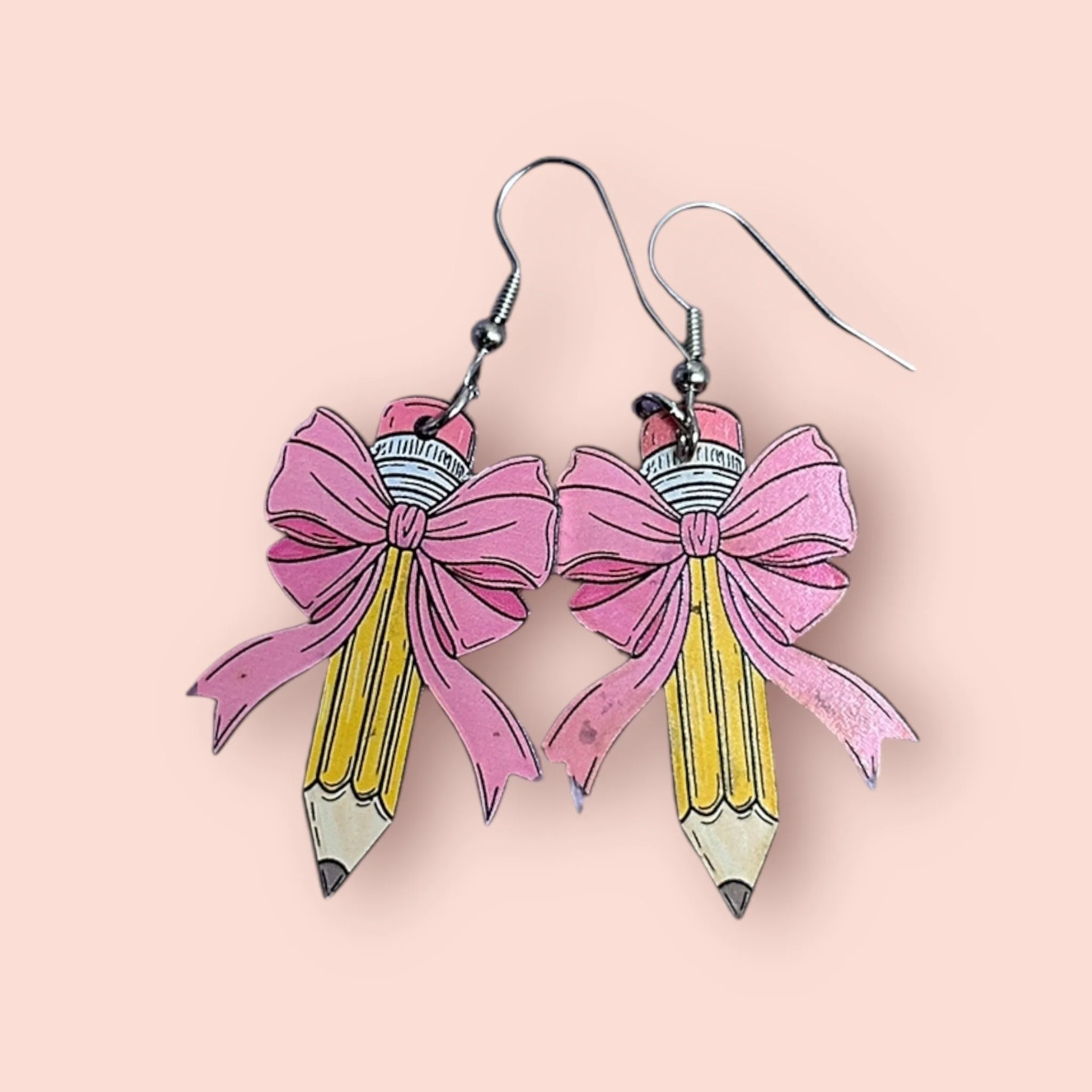Pink Bow Pencils