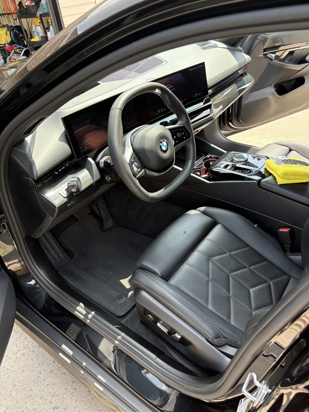 Detailed BMW interior