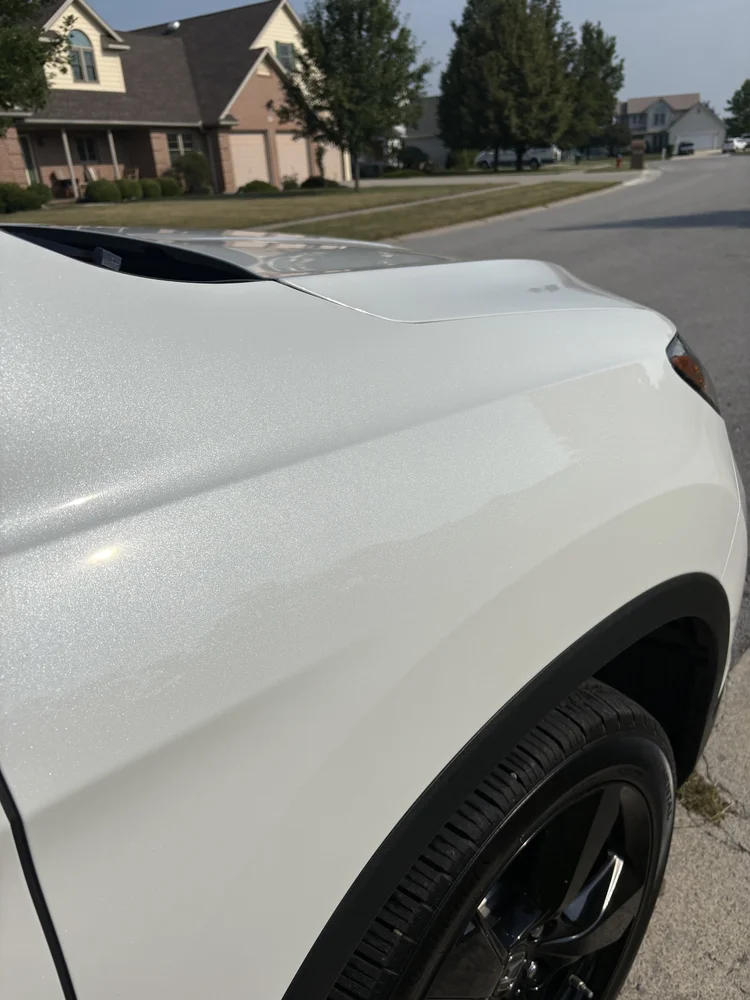 Close-up of ceramic coated automotive paint