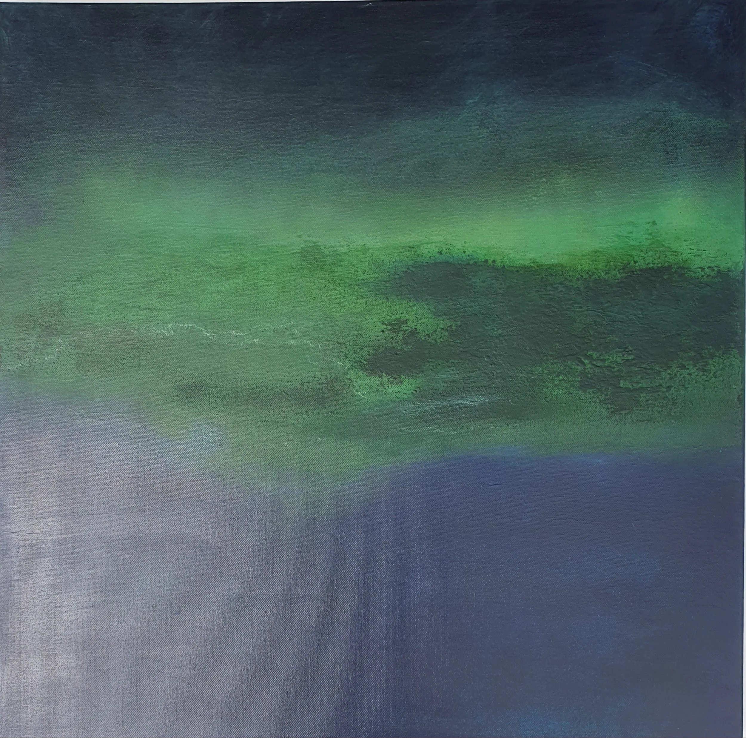 Alba, pintura abstracta original 60x60 cm técnica mixta, luminosidad y nuevo comienzo, Maika Vera