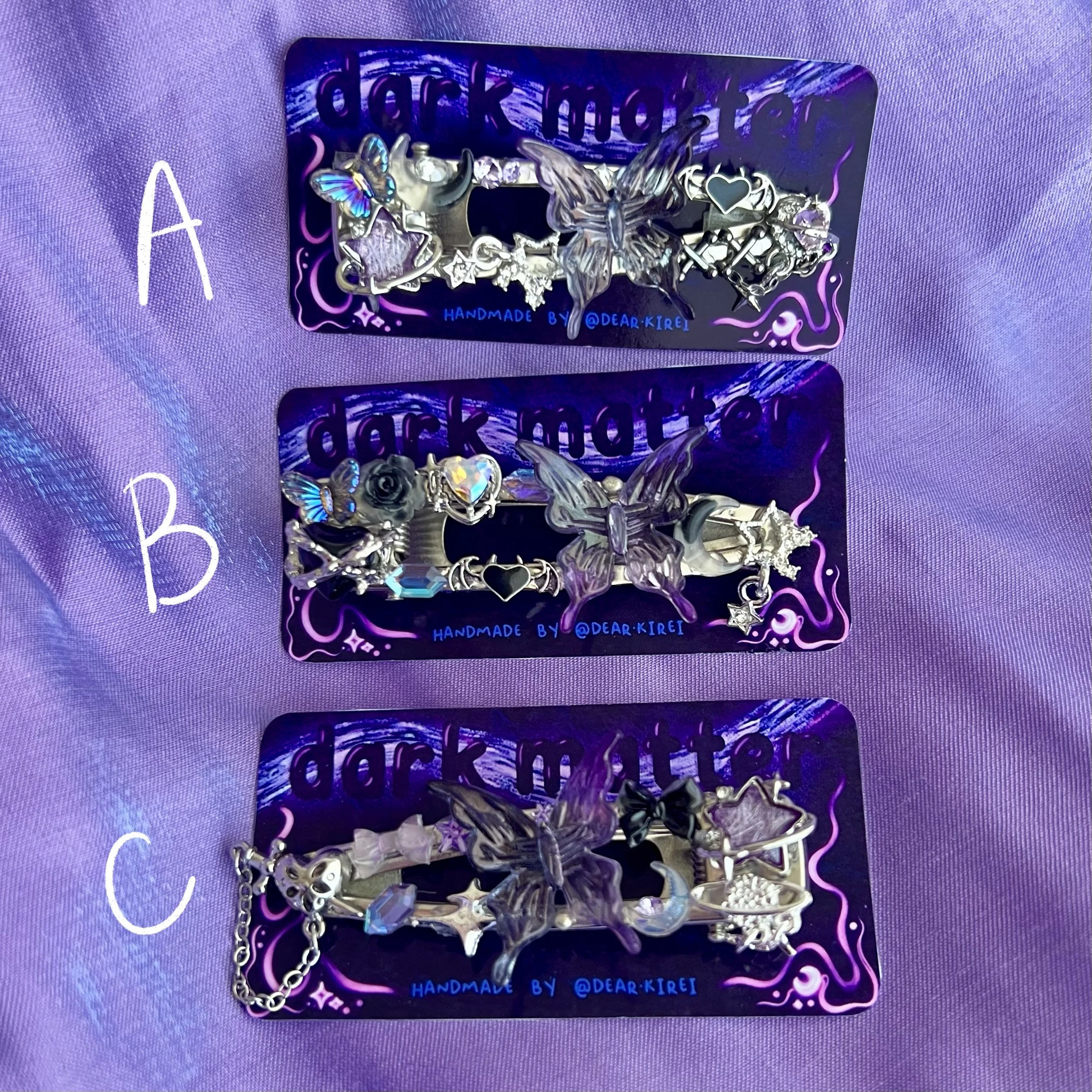 Dark Matter Hairclips