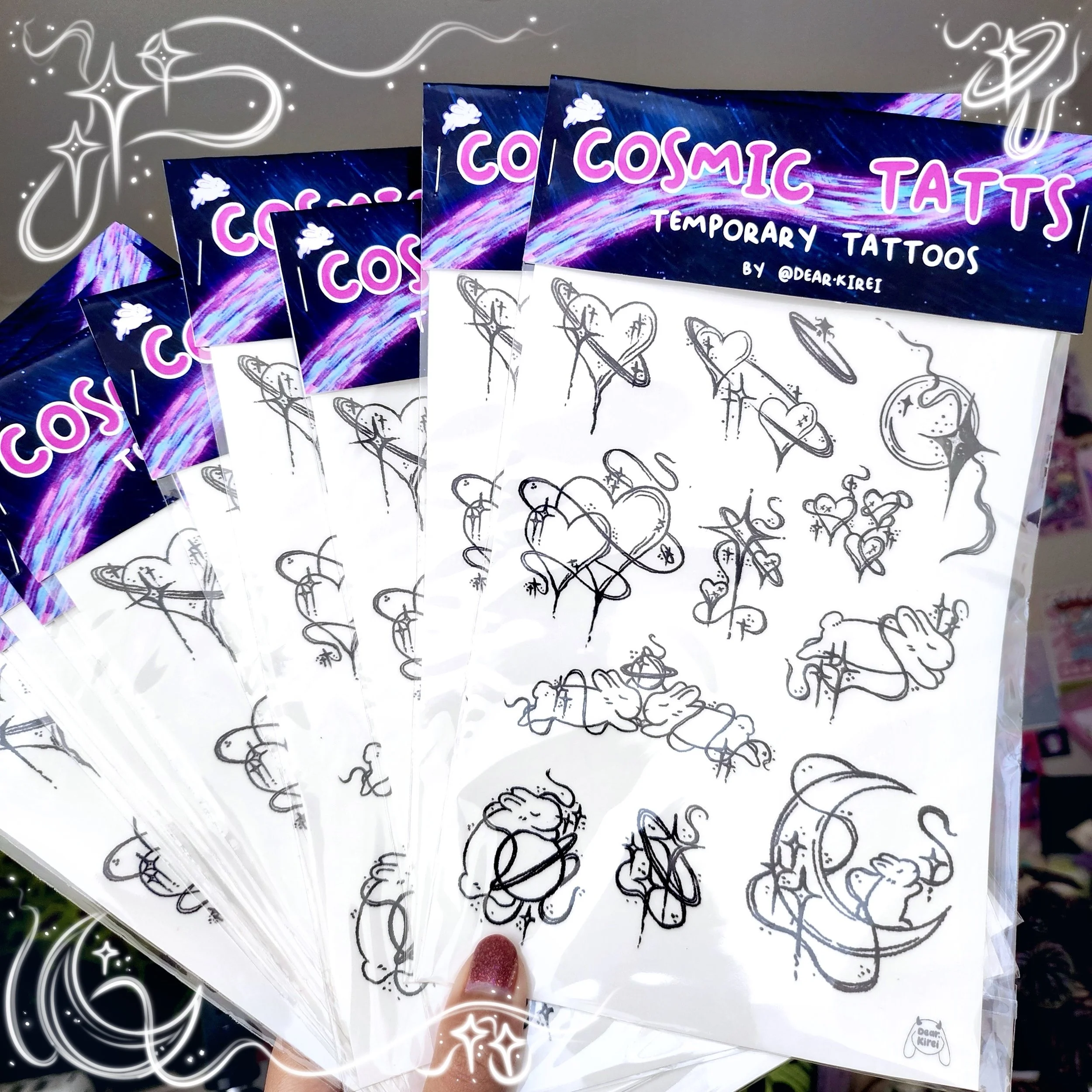 Cosmic Temporary Tattoos