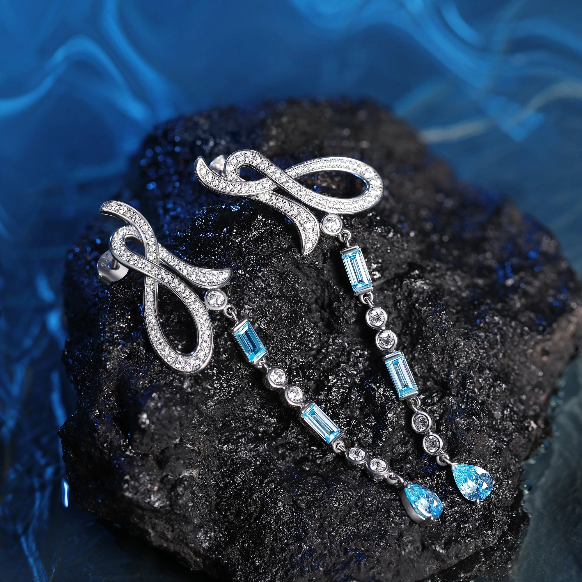 Blue Sonatina Drop Earrings
