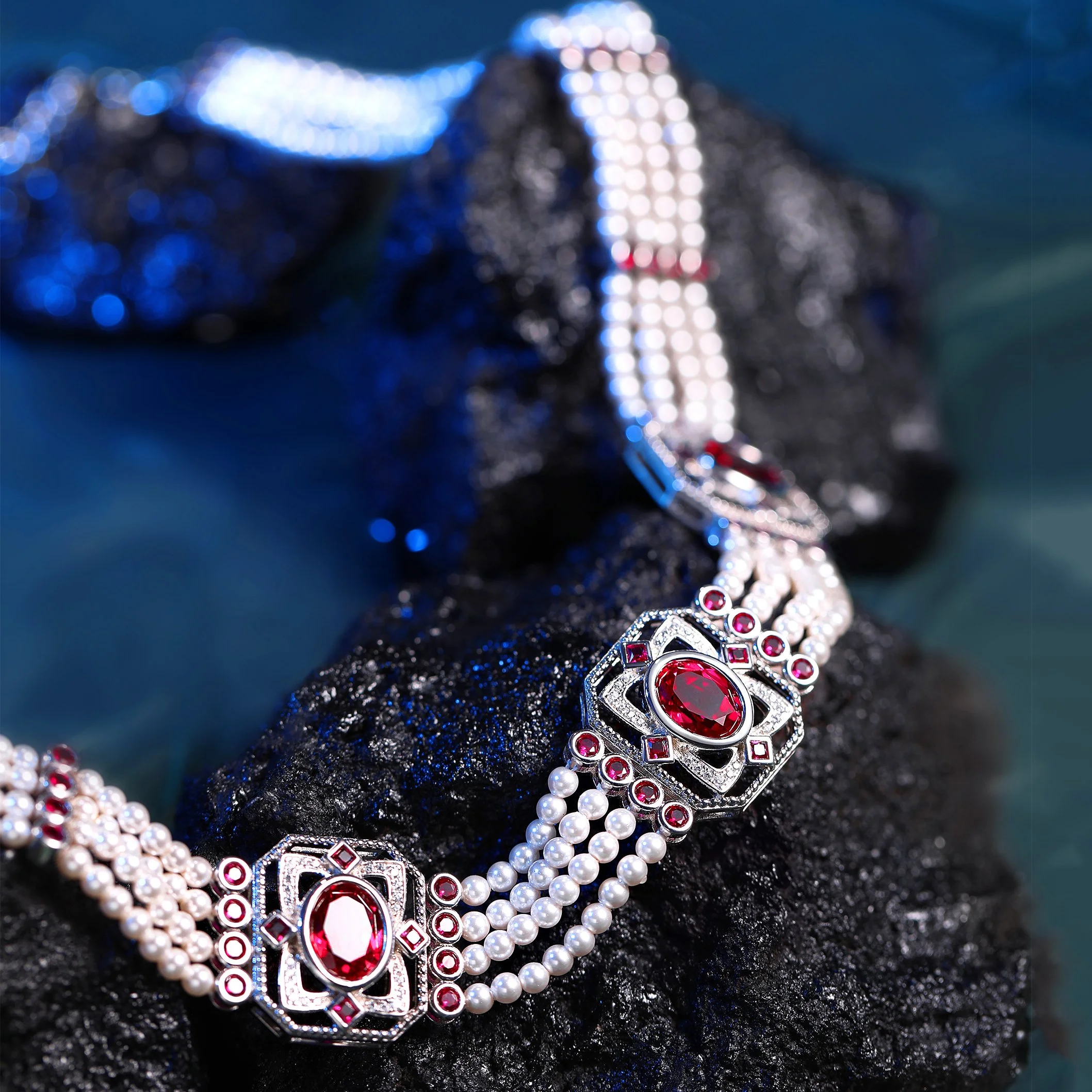 Crimson Dawn Rhapsody Necklace