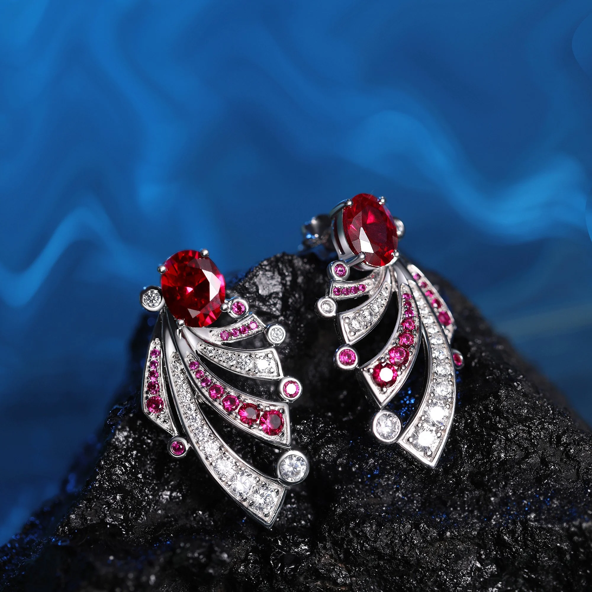 Crimson Dawn Rhapsody Earring