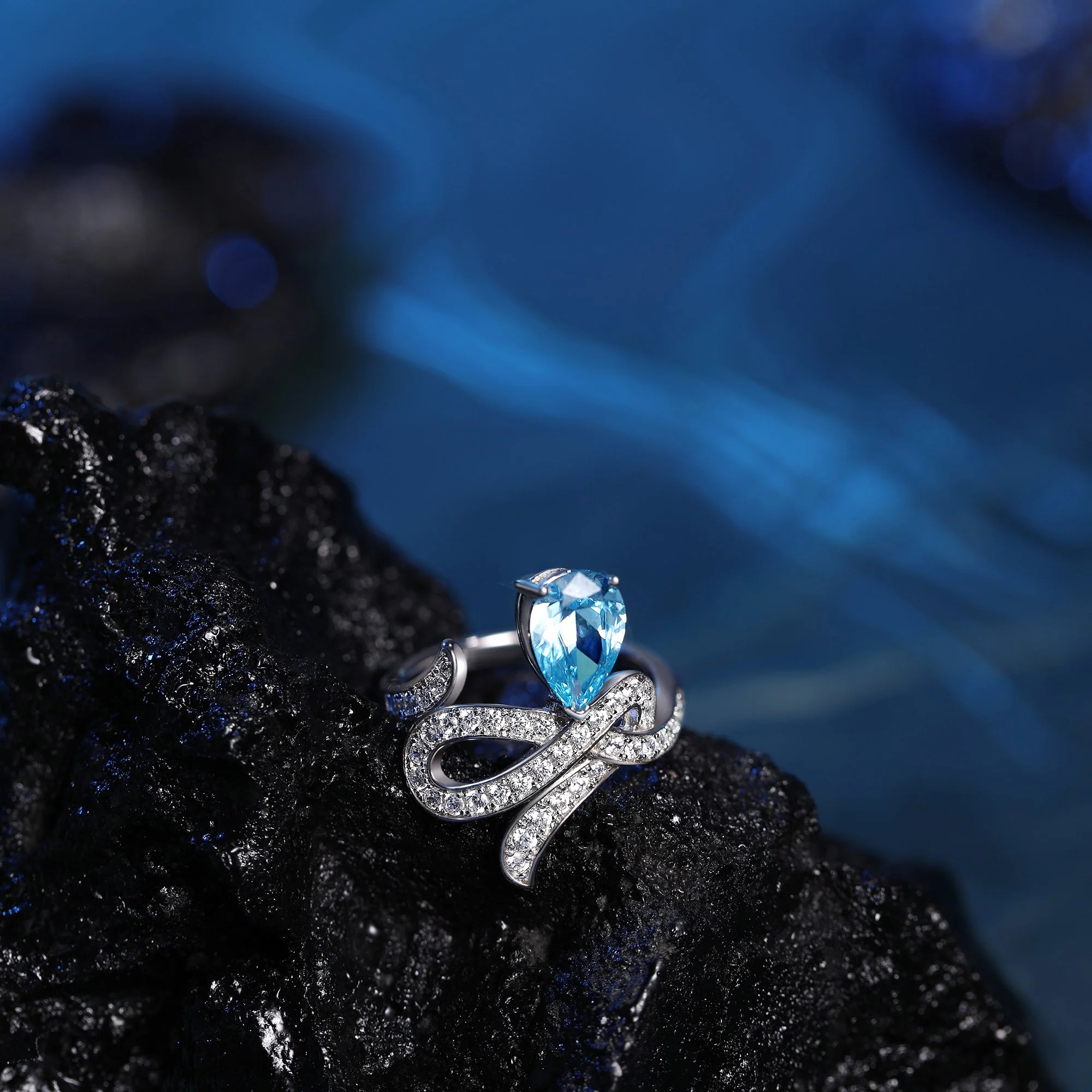 Blue Sonatina Swirl Ring
