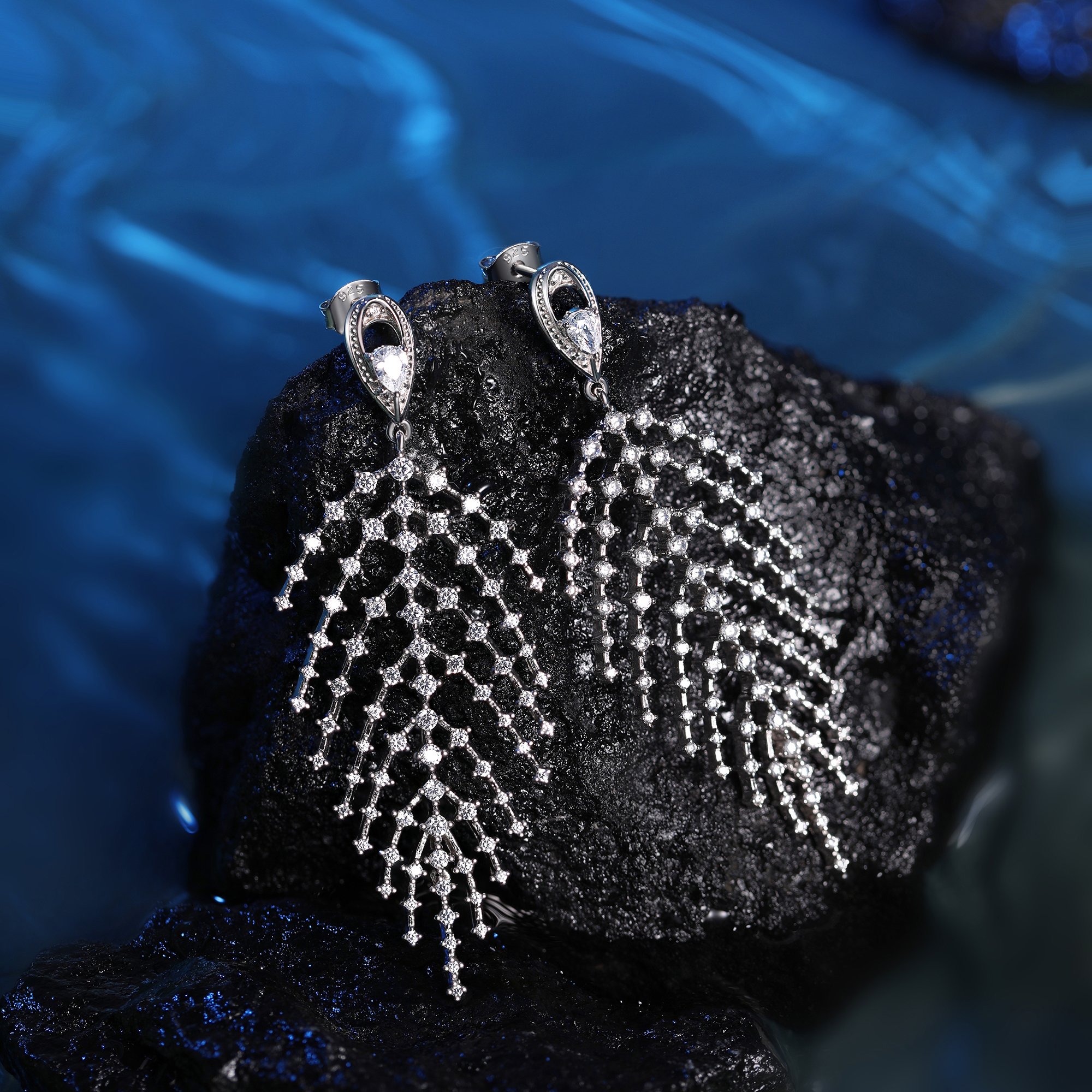 Luminal  Realm - Stellar Cascade Earrings