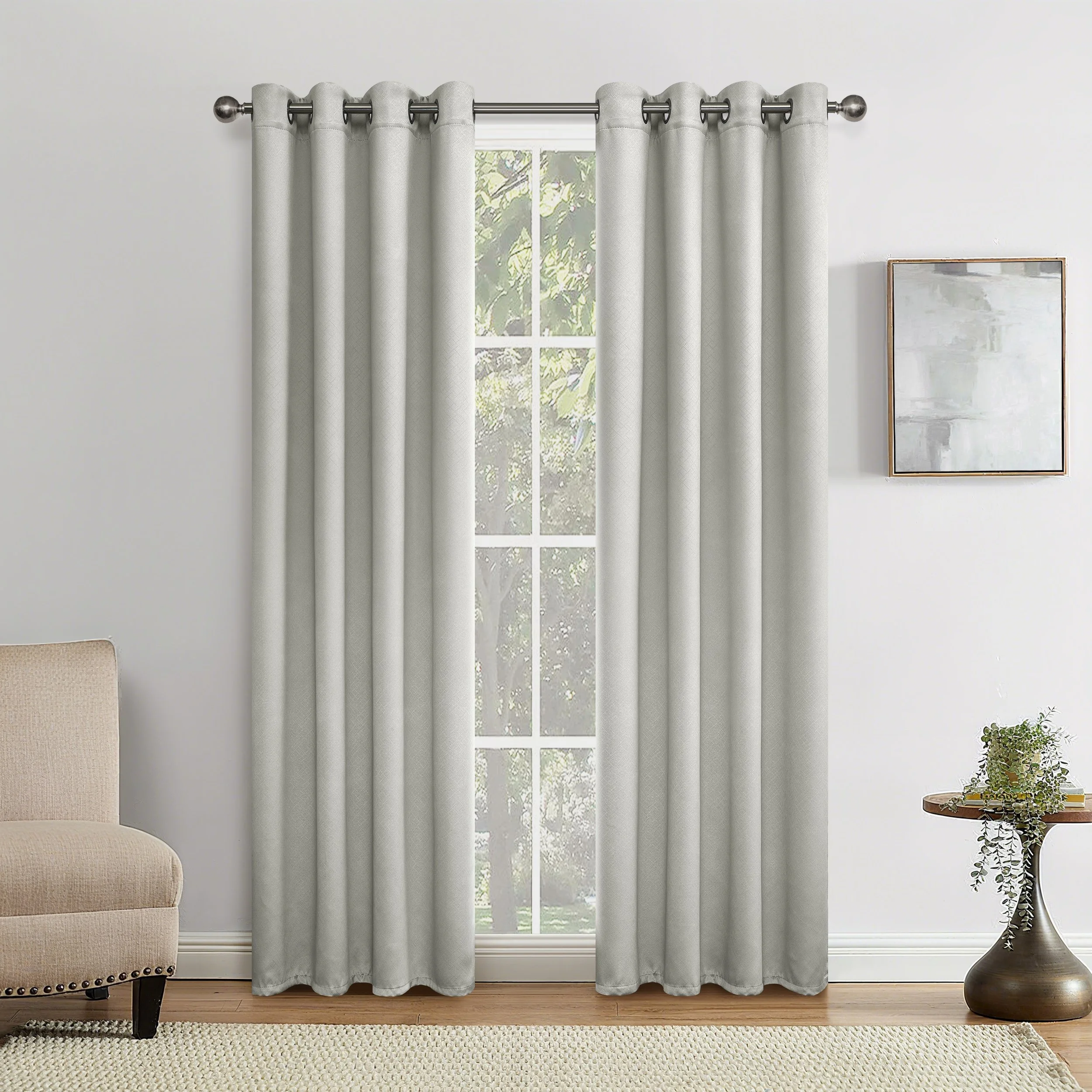 100% Blackout Curtains Set of 2 Panels - Thermal Insulated & Noise Reducing Ready-Made Curtains - Heavyweight 900g Polyester - Choose from 4 Sizes (135cm or 230cm Wide) - 10 Plain Colours