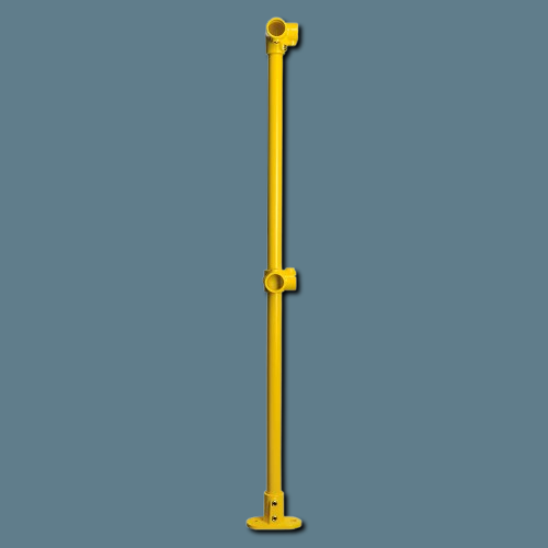 Yellow Powder Coated Pre-assembled Corner Post - 1100mm