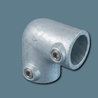 Galvanised Q Clamp 125 90° Elbow