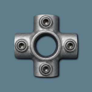Galvanised Q Clamp 158 4 Way Cross