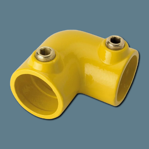 Yellow Powder Coated - 125 90° Elbow
