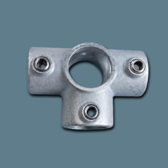 Galvanised  Q Clamp 176 3 Way Outlet Tee