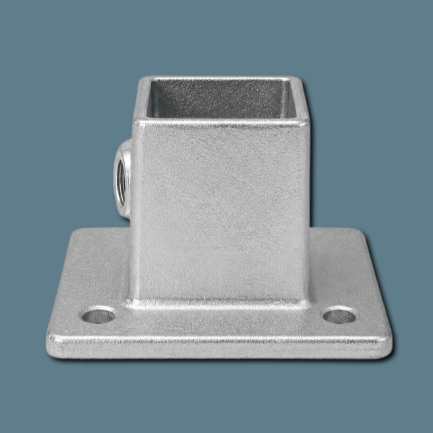 Galvanised Square Clamp - 131 Footplate